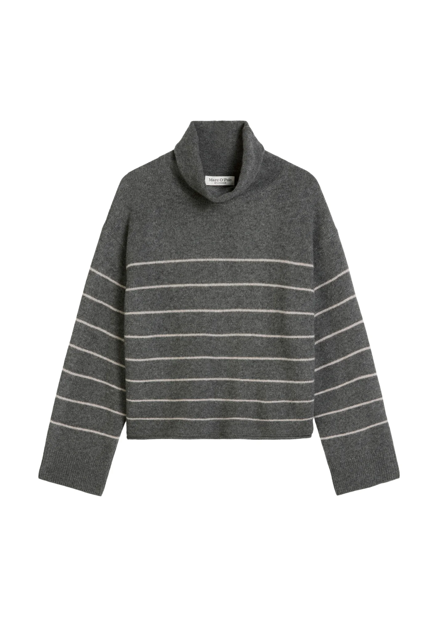 Gestreifter Rollkragenpullover