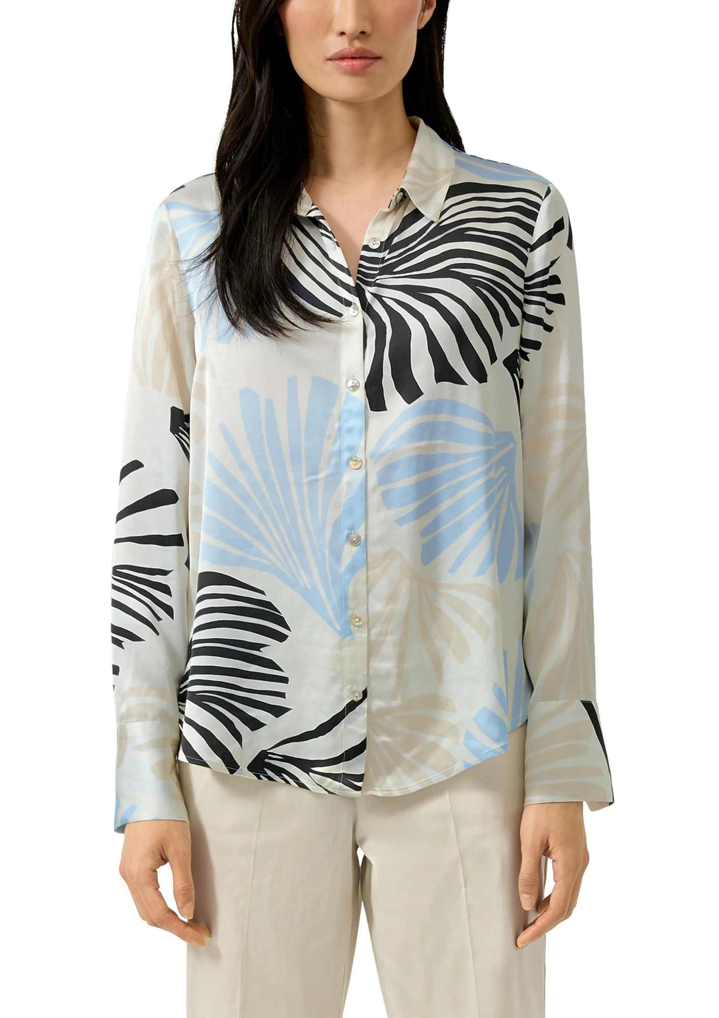 Glänzende Viskose-Bluse - Image 3