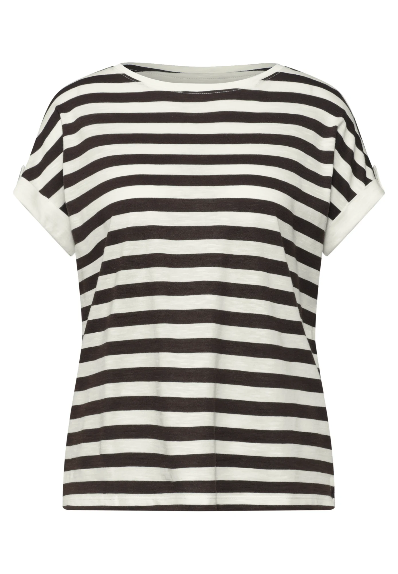 T-Shirt mit Rundhals und Knopfdetail - Image 2