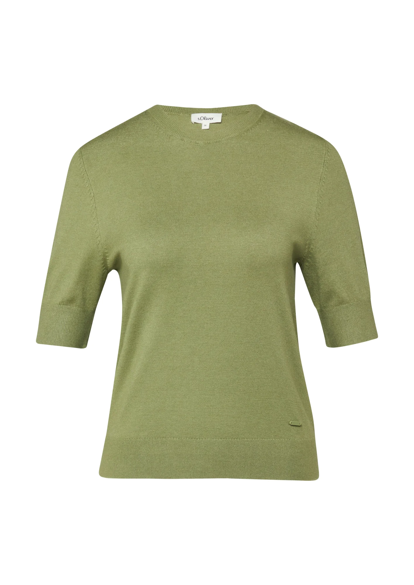 Weicher Kurzarm-Strickpullover - Image 2