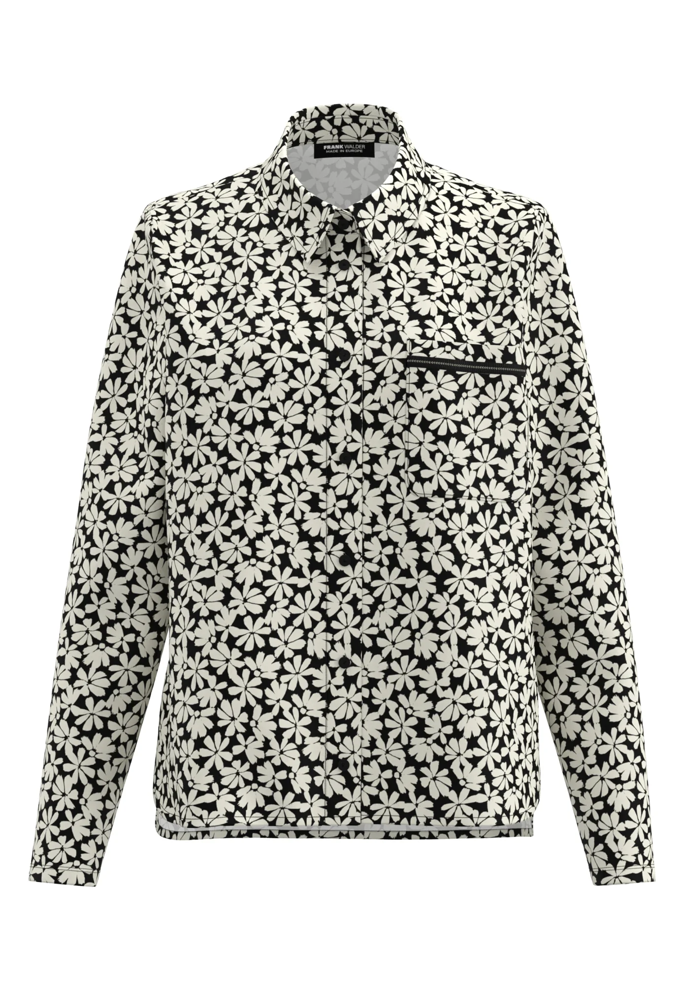 Bluse mit Kontrastpaspel