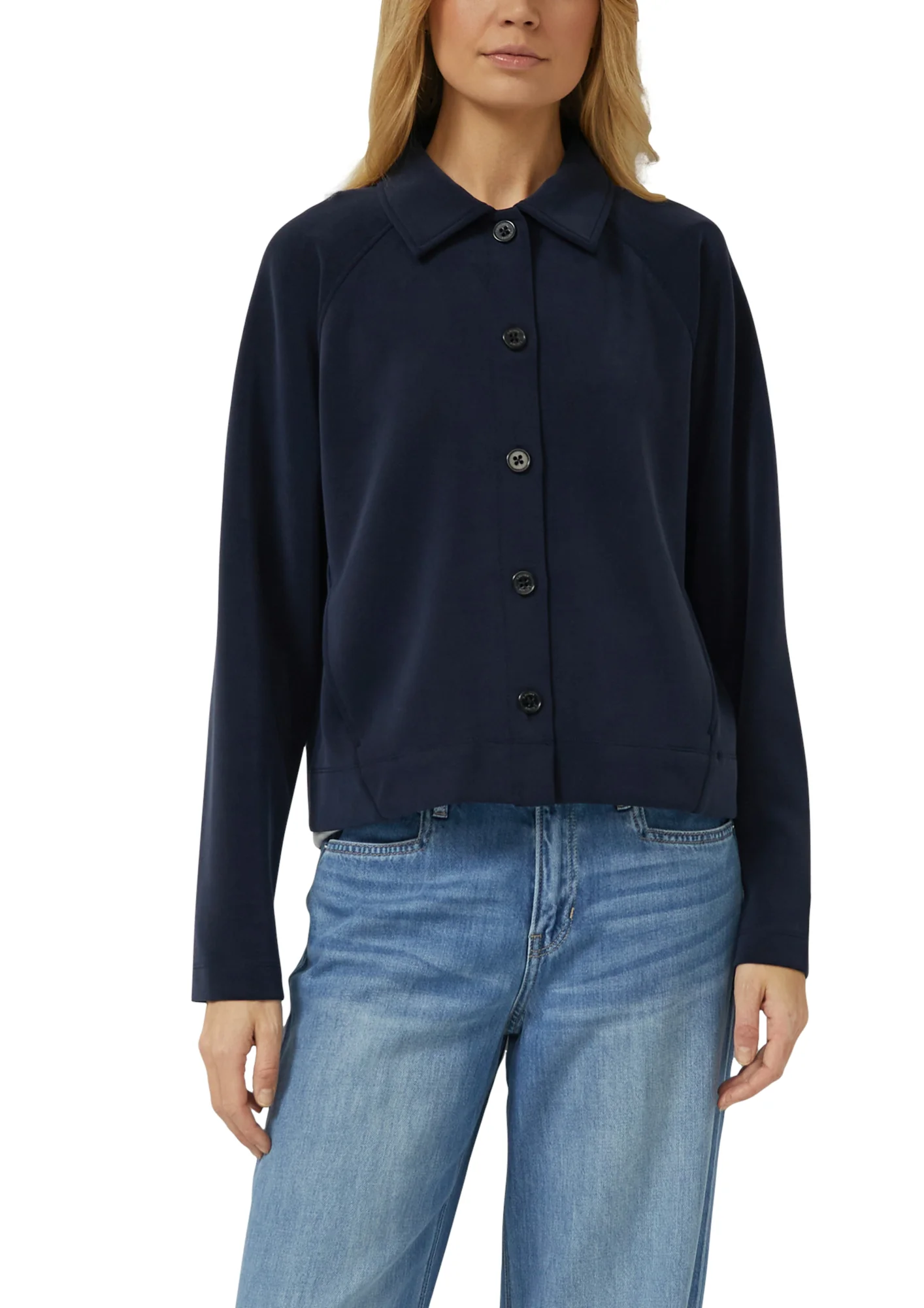 Verkürzte Sweatshirt-Jacke - Image 2