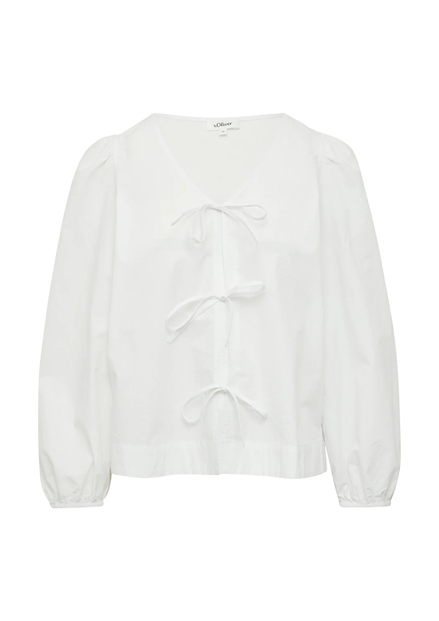 Verspielte Popeline-Bluse
