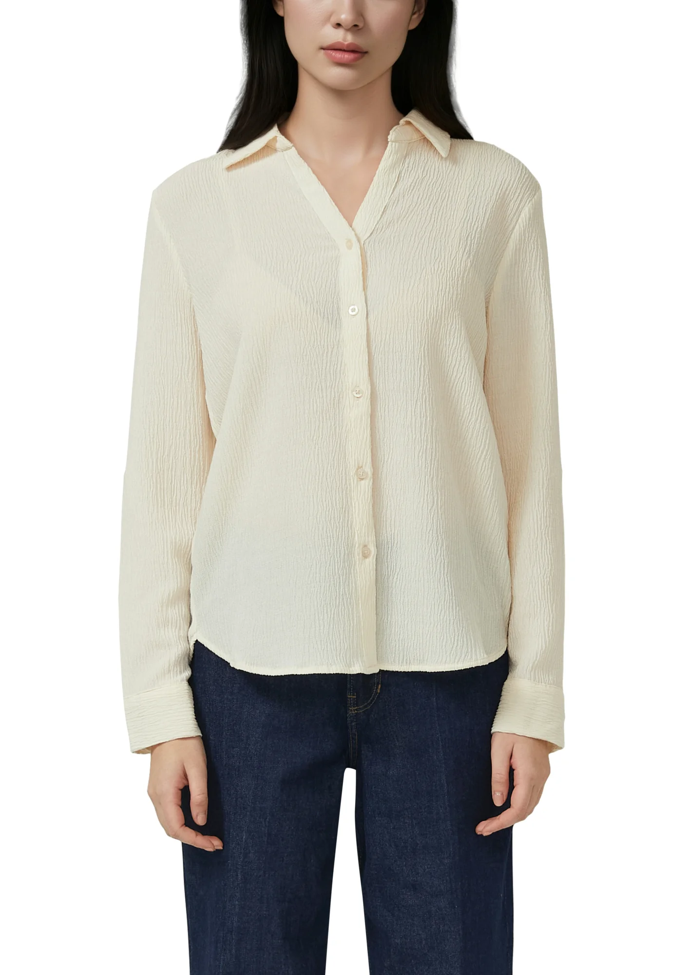 Strukturierte Hemdbluse - Image 4