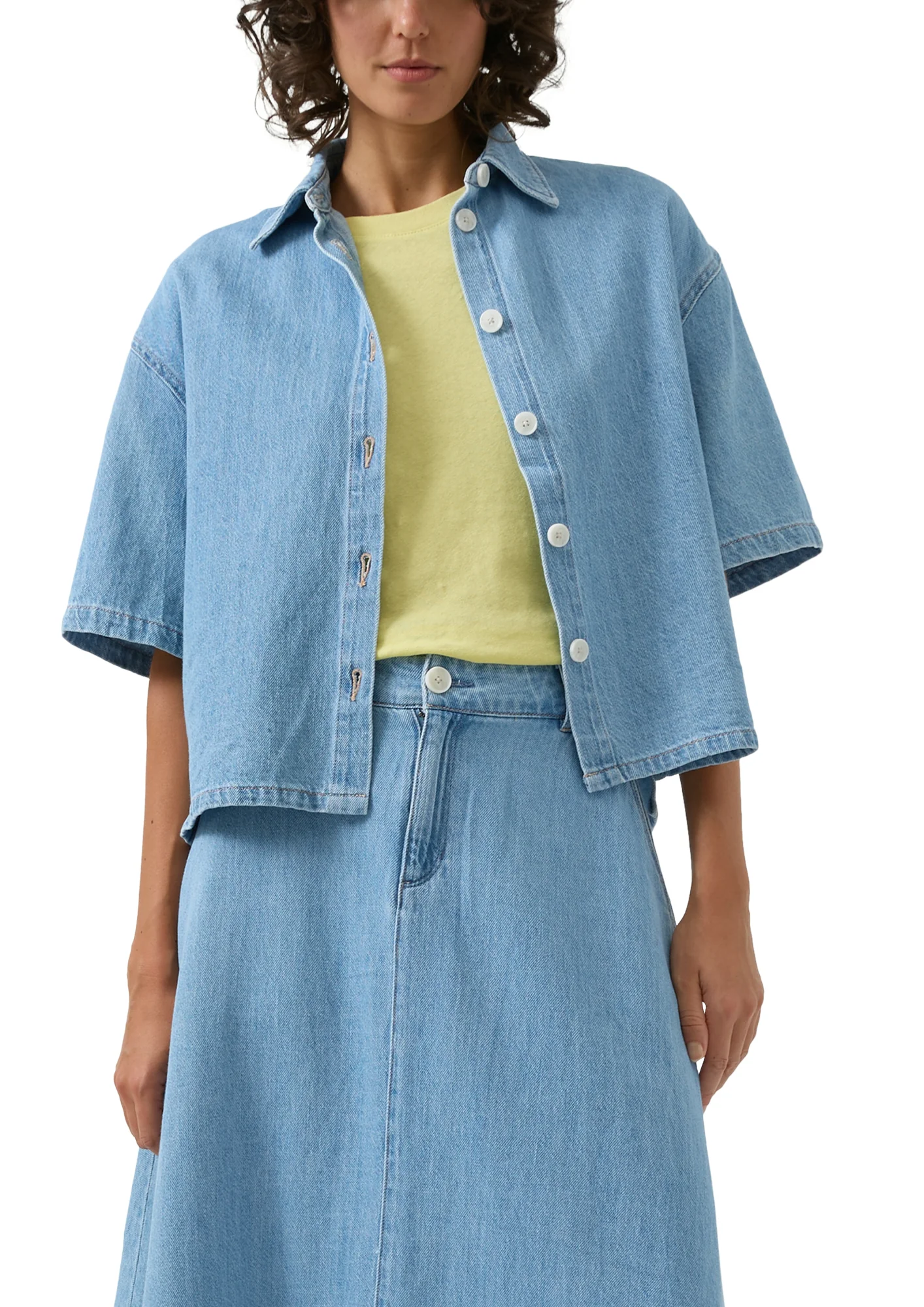 Boxy Denim-Bluse