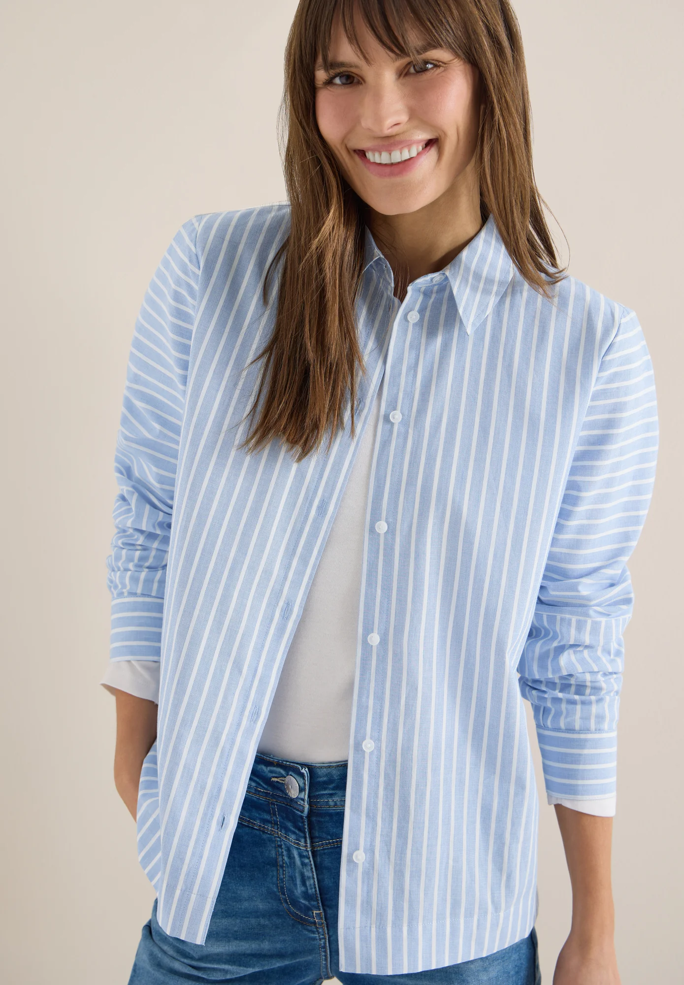 Gestrefte Hemdbluse - Image 3