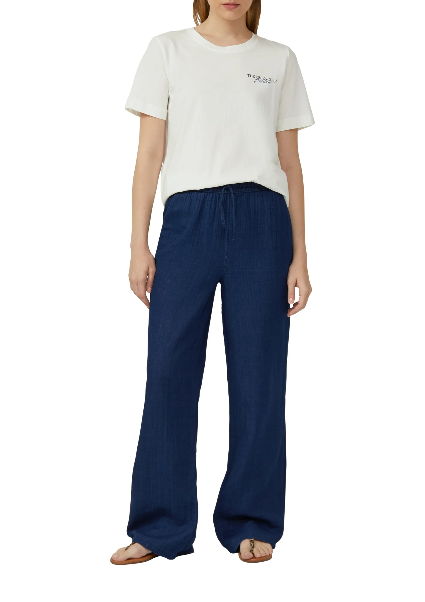 Wide-Leg-Hose mit Elastikbund - Image 2