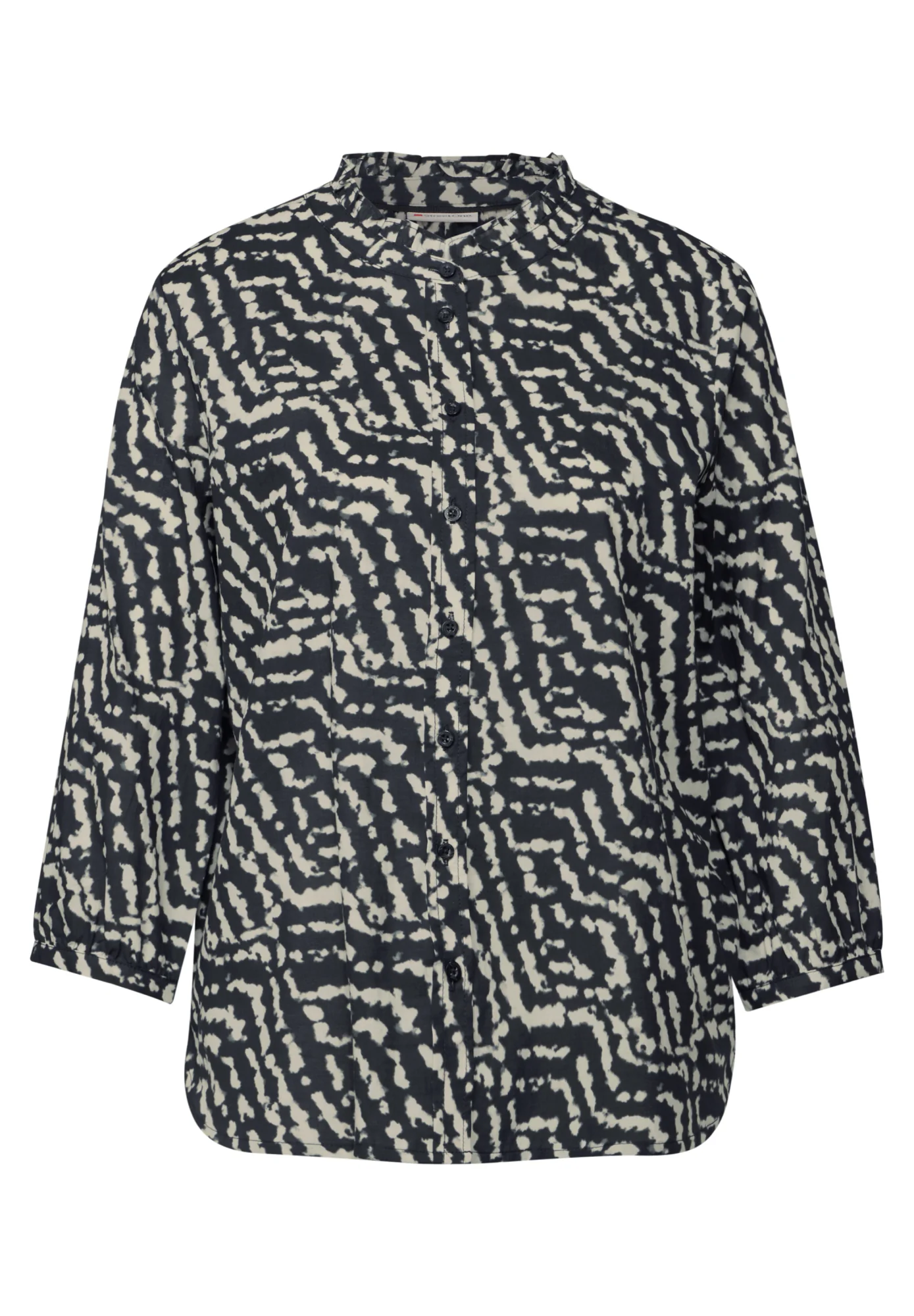 Print-Bluse mit Rüschen