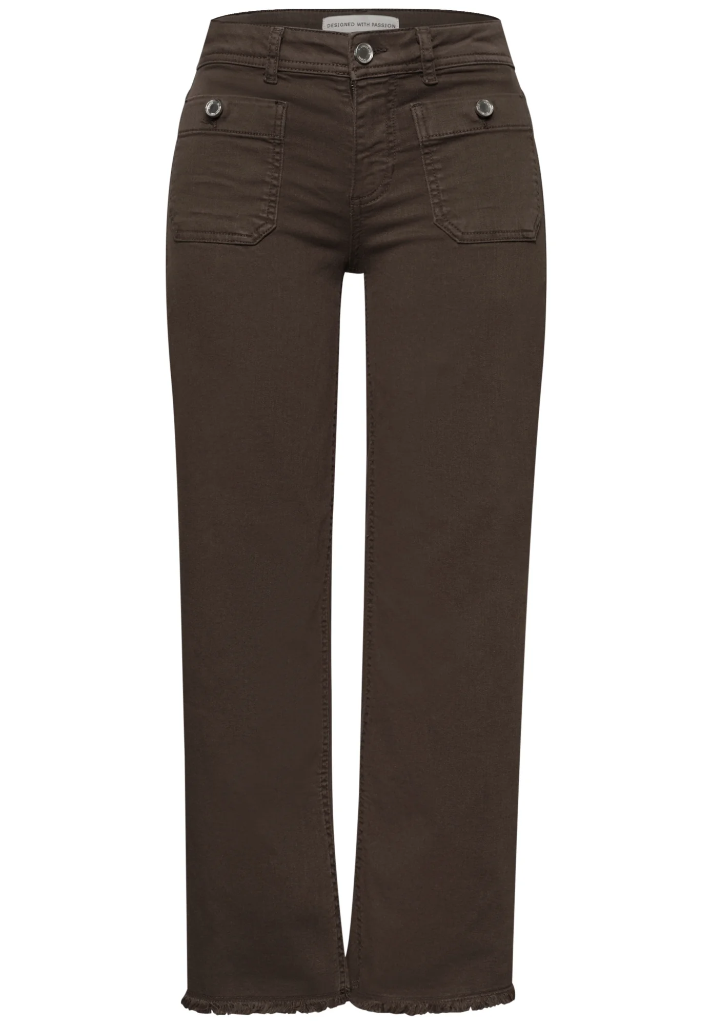 Mid Waist Straight Leg Jeans