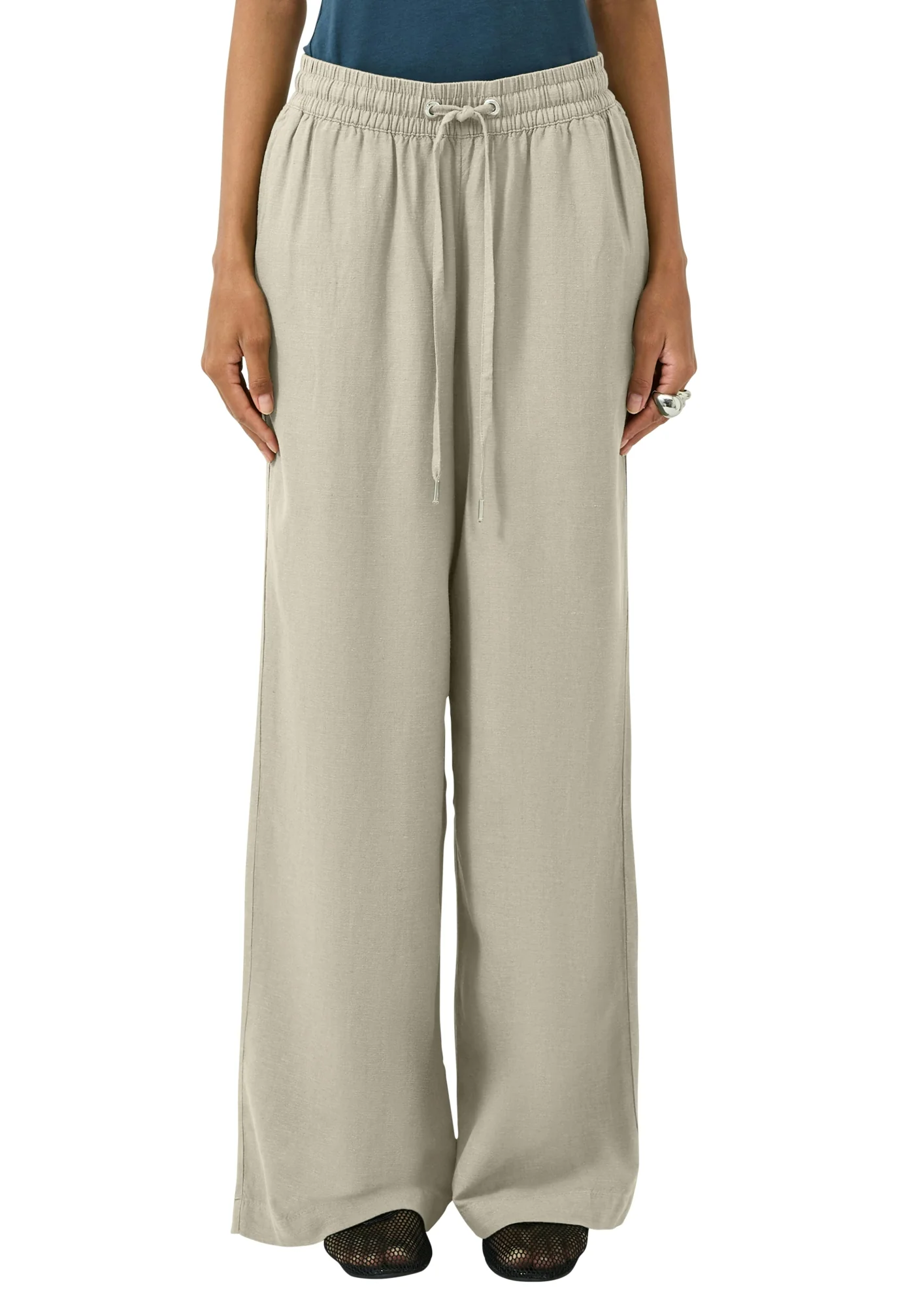 Leinenmix-Hose mit Wide Leg - Image 4