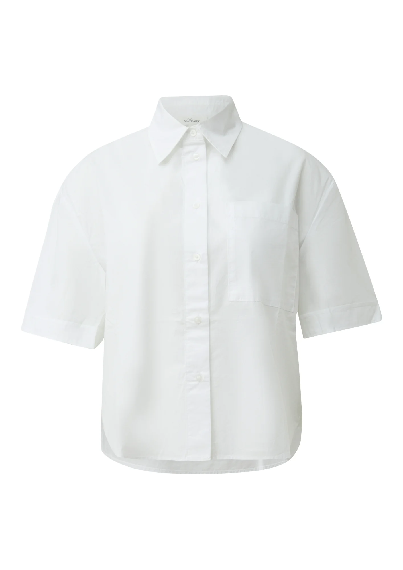 Boxy Popeline-Bluse