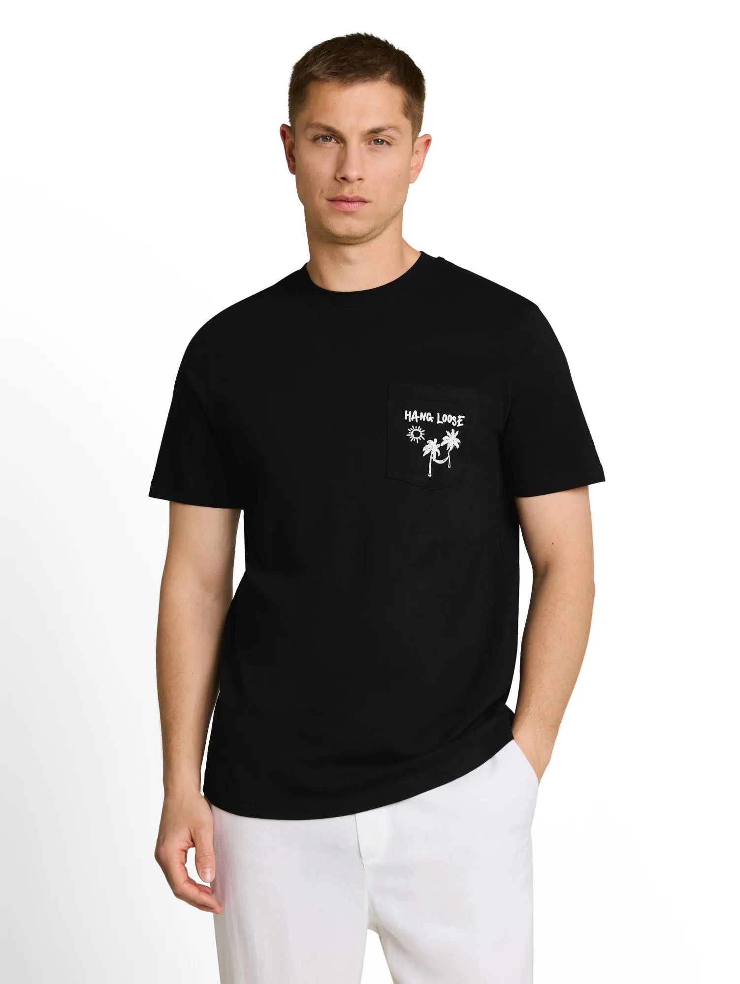 T-Shirt mit Brusttasche mit Print - Image 6