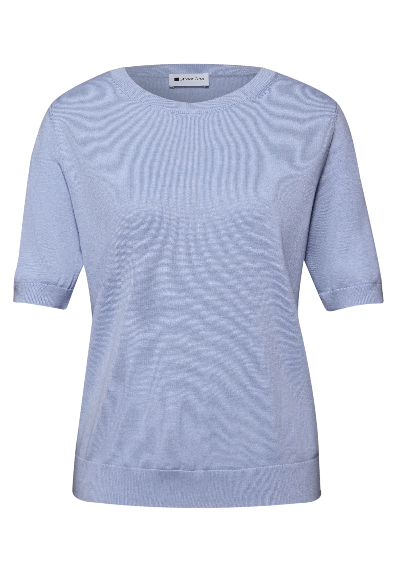 Kurzarm-Pullover in Unifarbe - Image 3