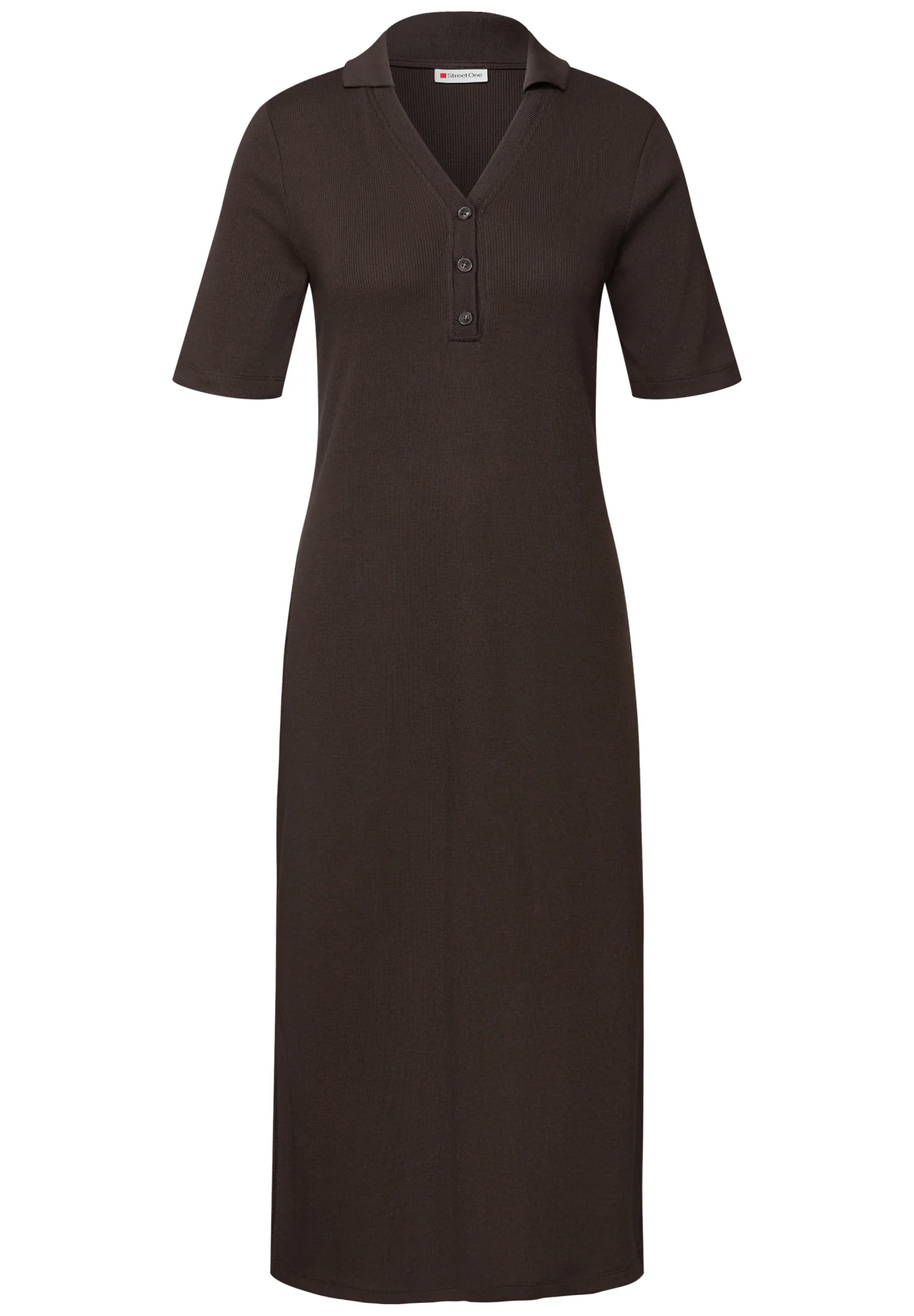 Polokleid mit Rippstruktur