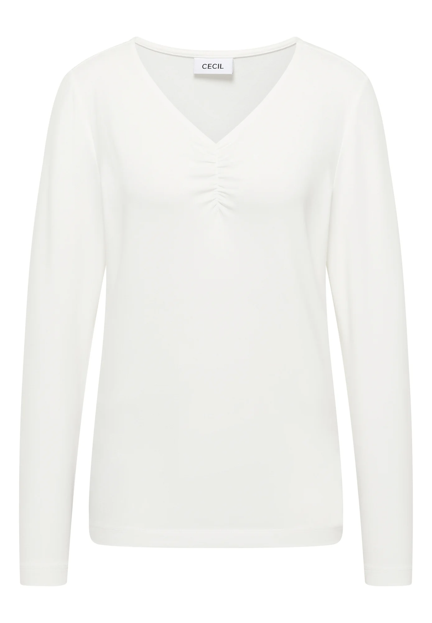 Basic Shirt mit Raffung
