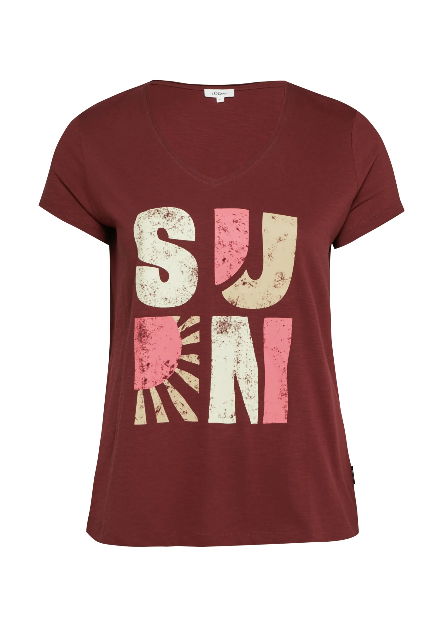 T-Shirt mit offenen Kanten