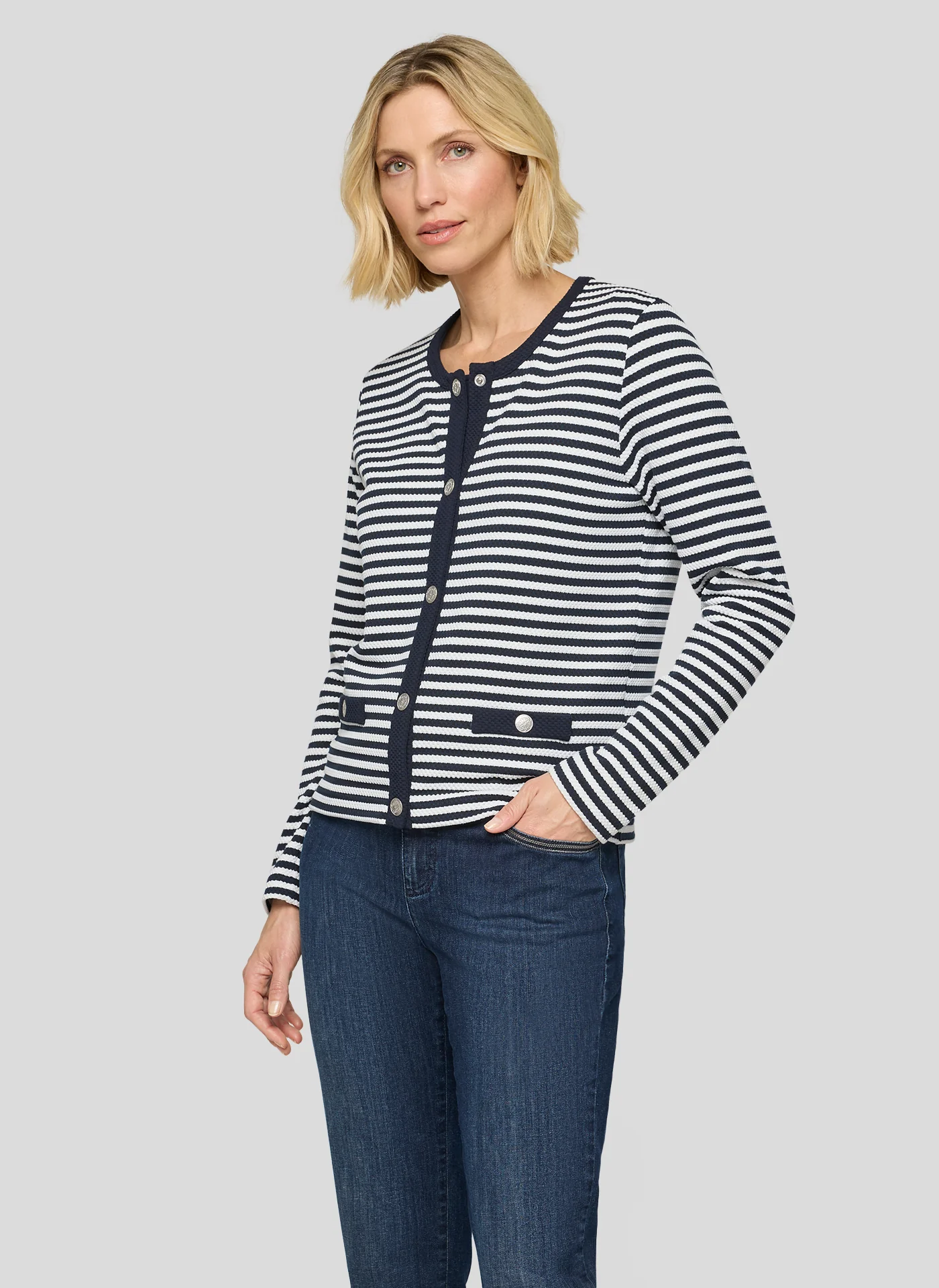 Strickjacke mit Streifen - Image 2