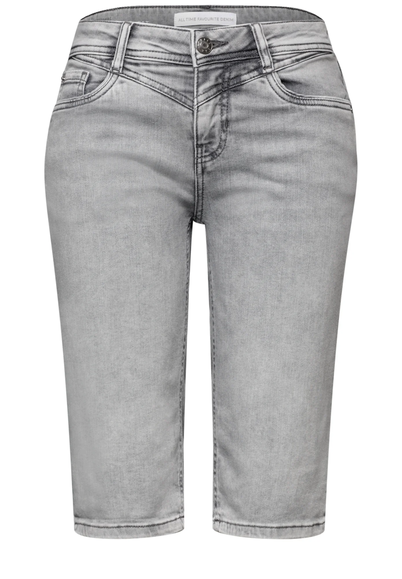 Slim Leg Bermuda mit Turn-Up-Detail