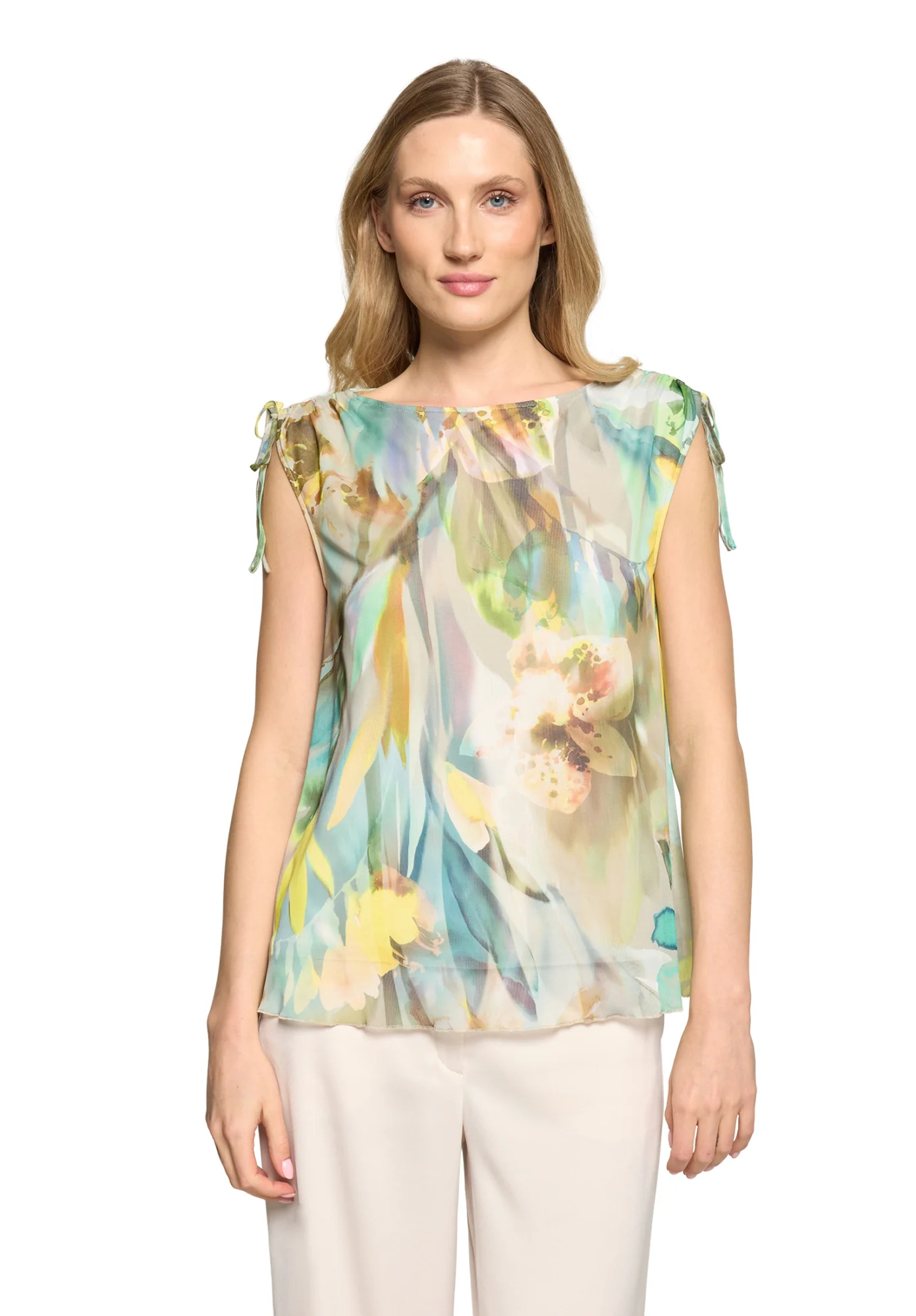 Mesh-Shirt mit Raffung - Image 2