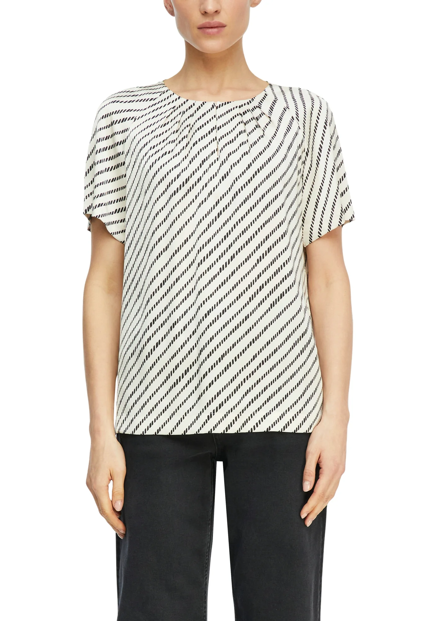 Satinbluse mit Raffung - Image 2