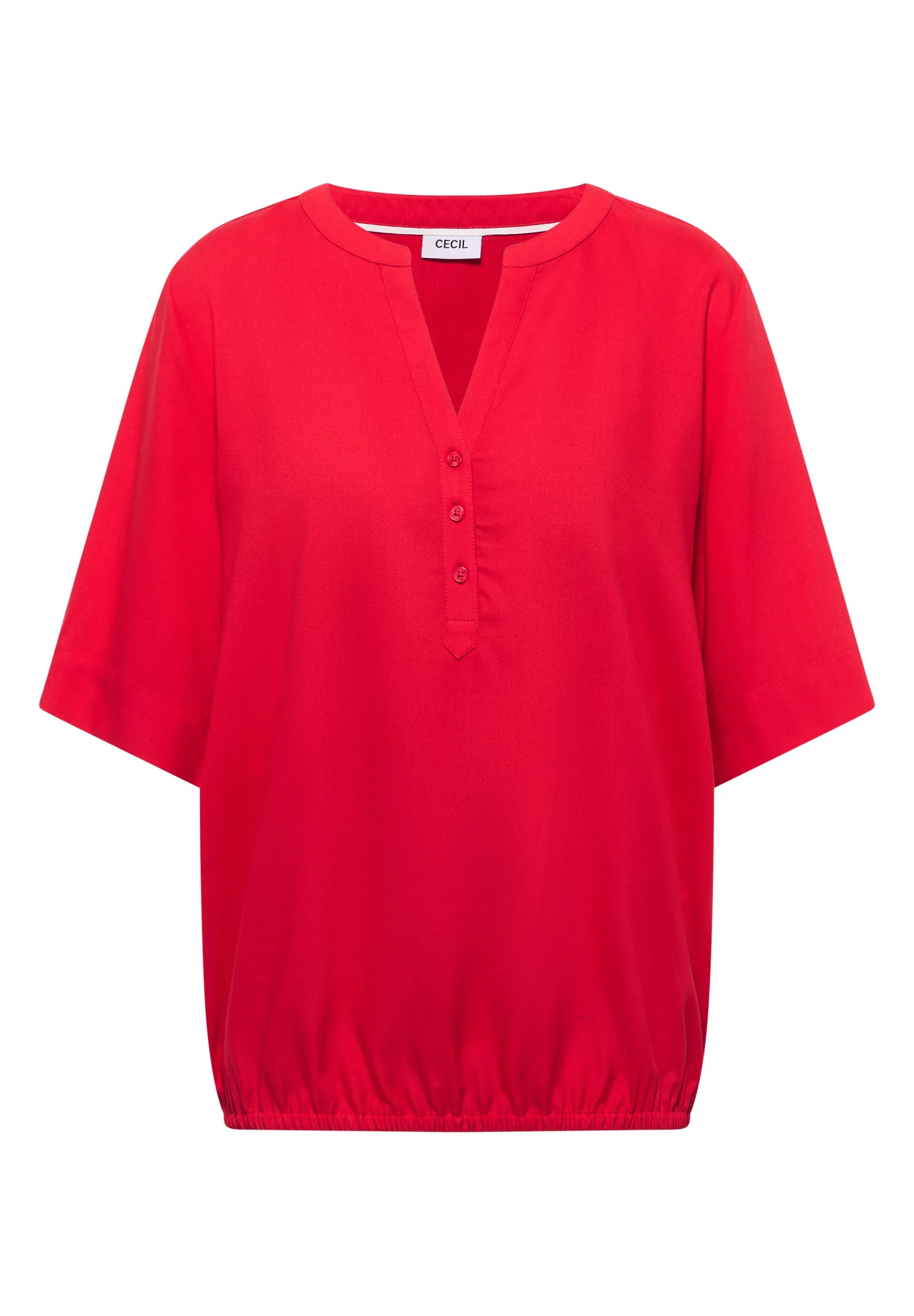 Kurzarm Bluse mit Split Neck - Image 5