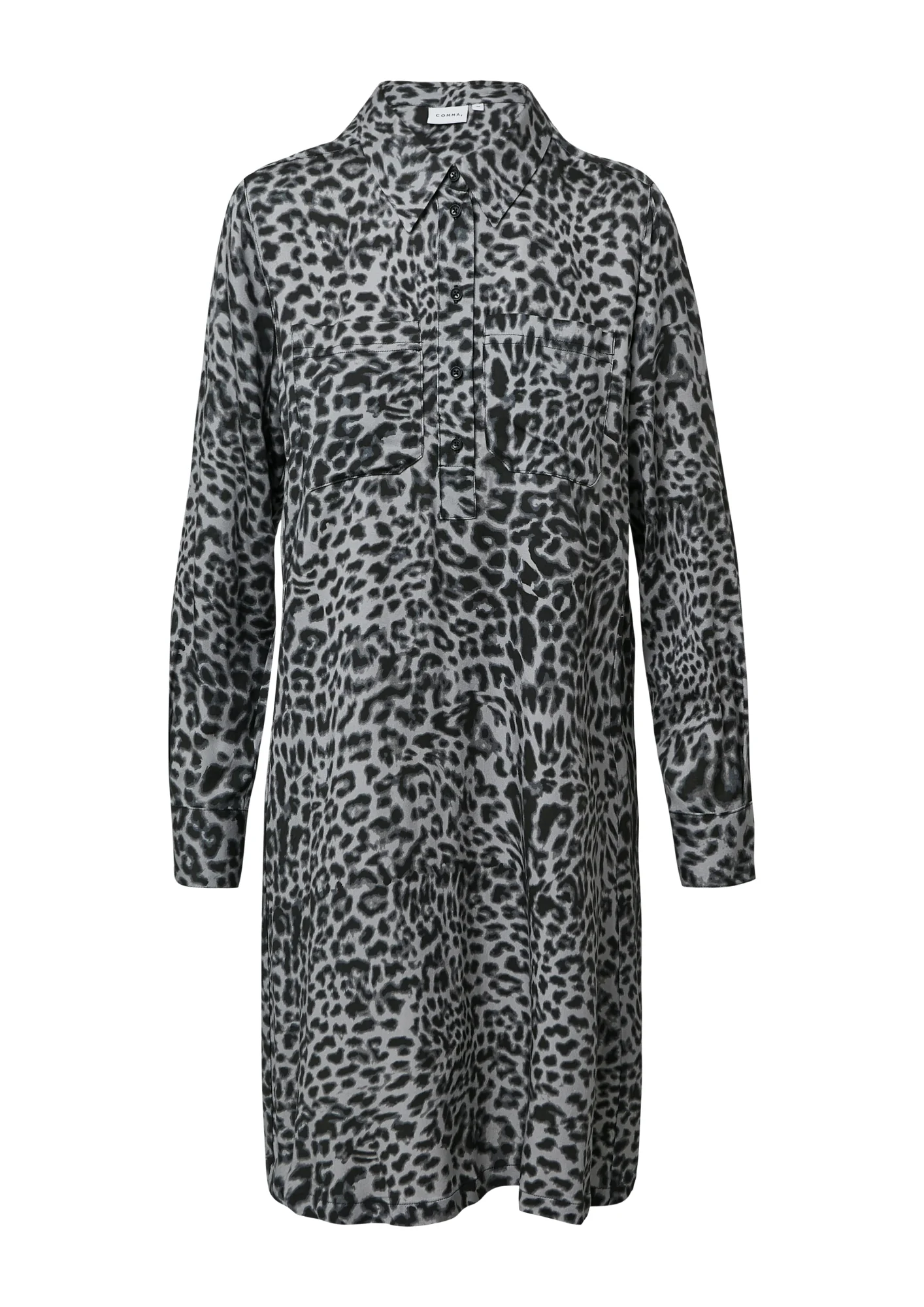 Hemdblusenkleid mit Leo-Print