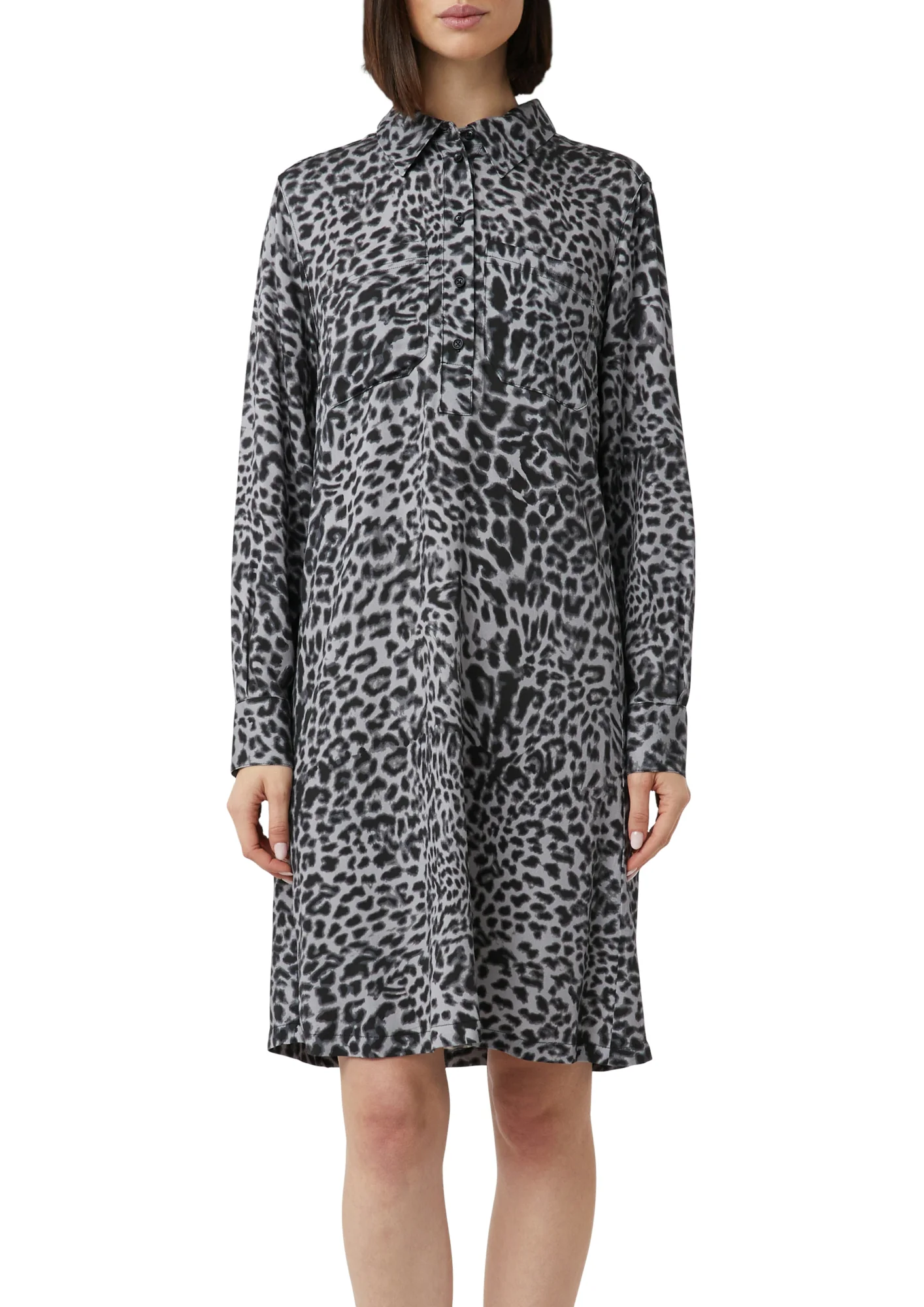 Hemdblusenkleid mit Leo-Print - Image 2