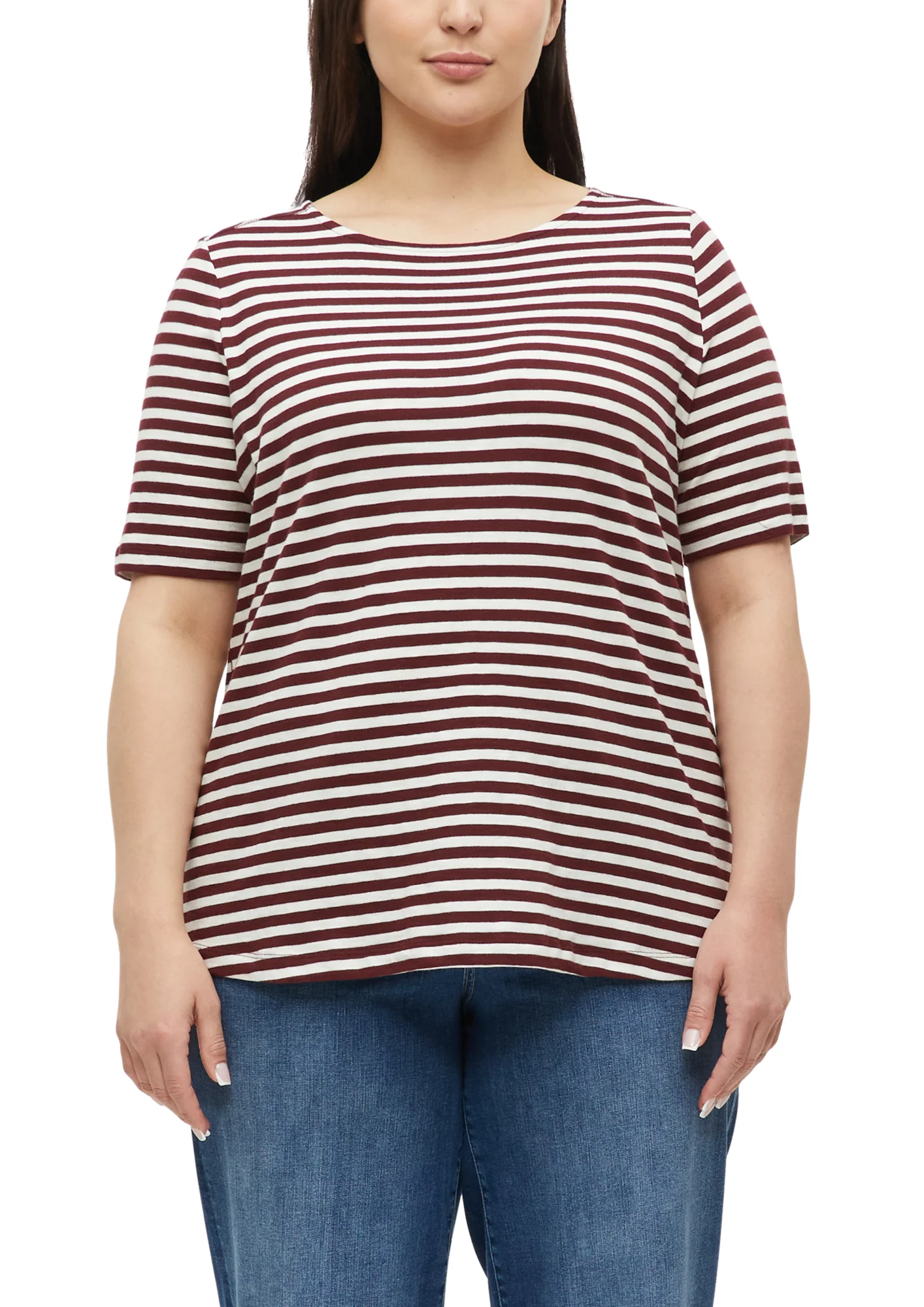 Gestreiftes Halbarmshirt mit Flammgarn - Image 2