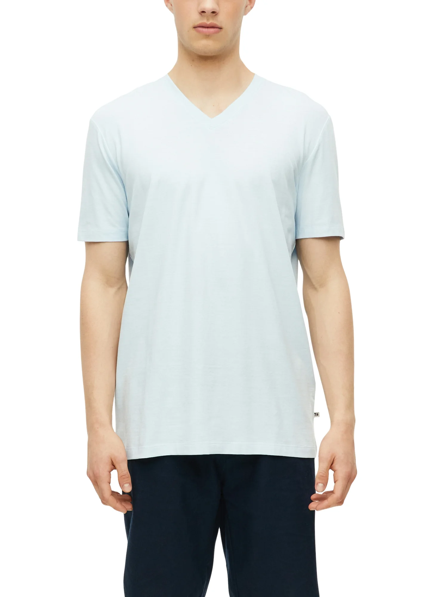 Meliertes T-Shirt mit V-Ausschnitt - Image 2