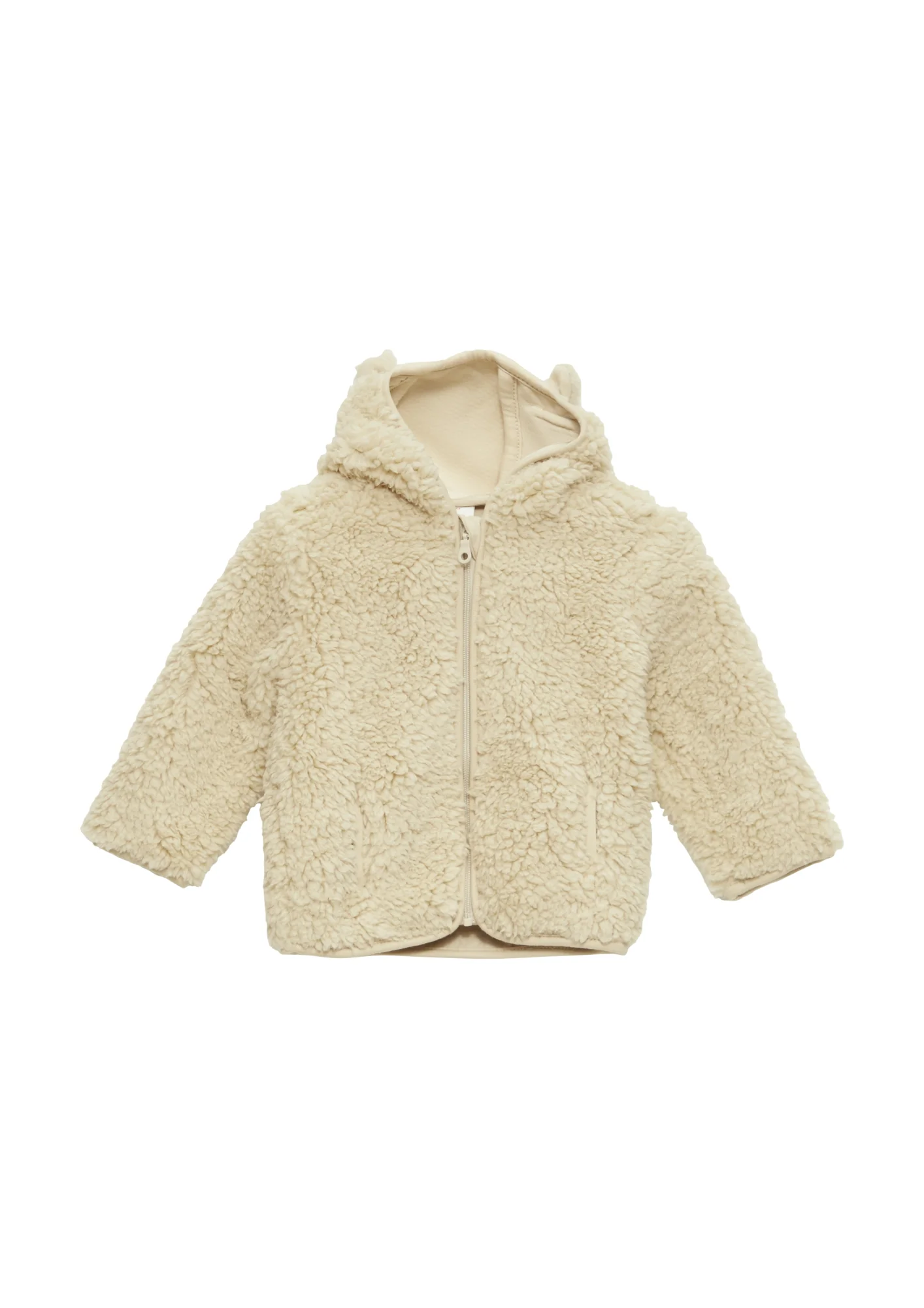 Teddyplüsch-Jacke mit Öhrchen