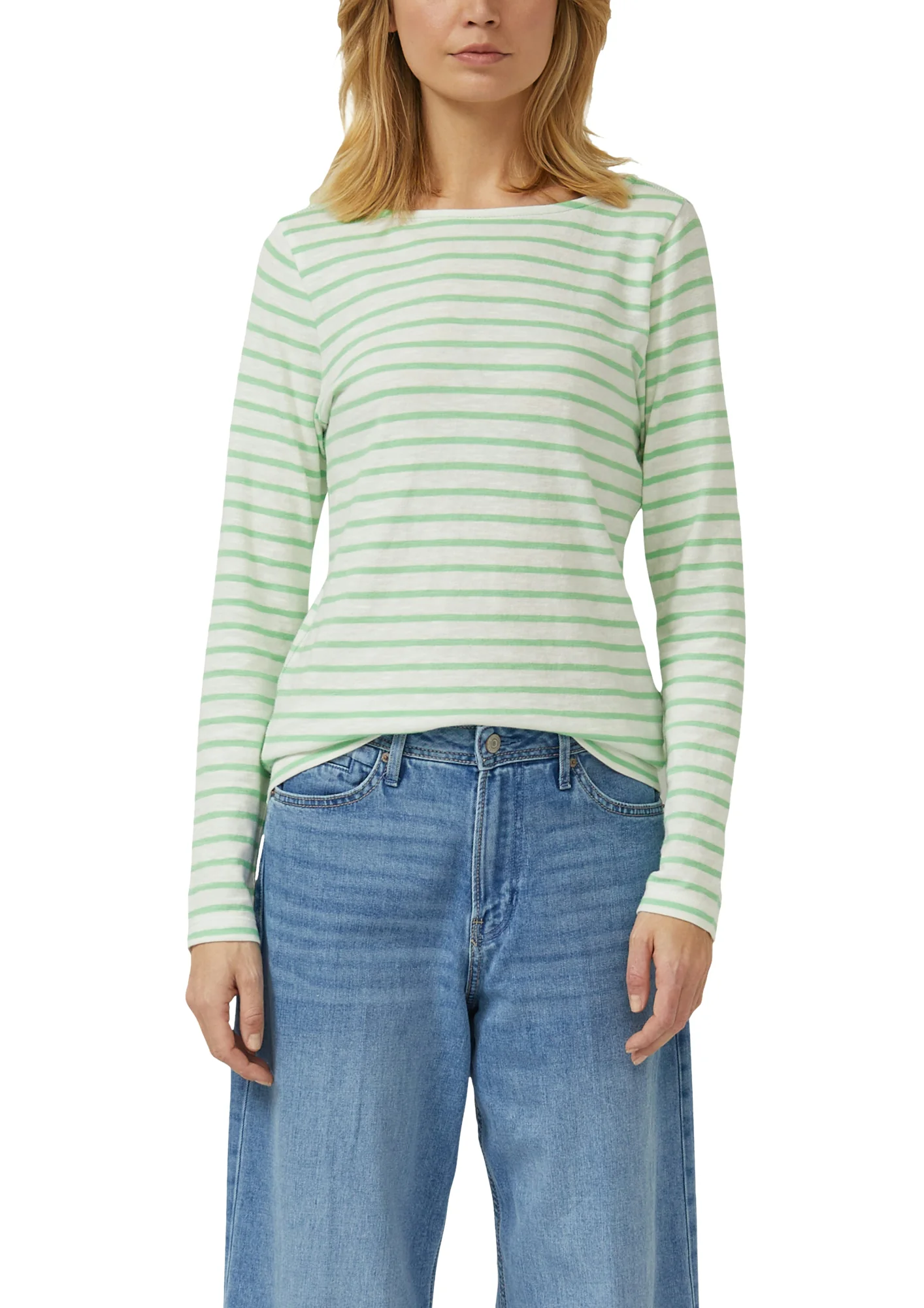 Langarmshirt mit U-Boot-Ausschnitt - Image 4