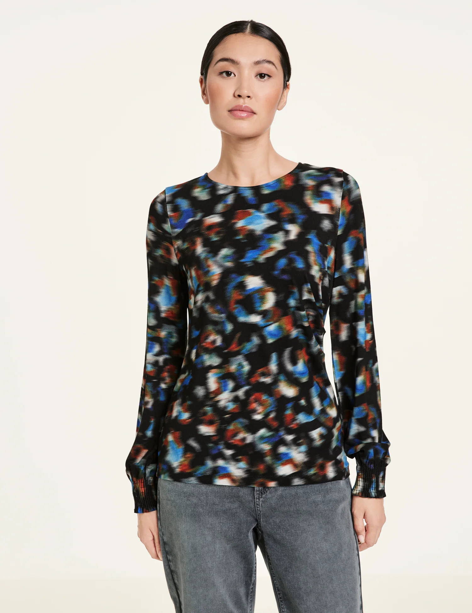 Shirt mit gesmokten Ärmelenden - Image 2
