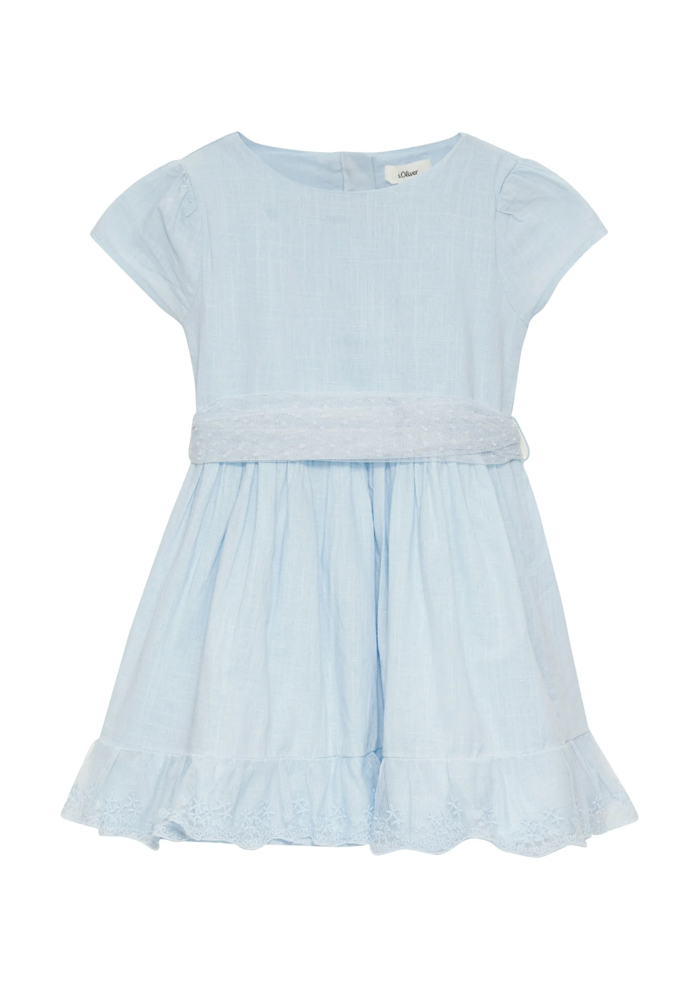 Kleid mit Tüll-Gürtel