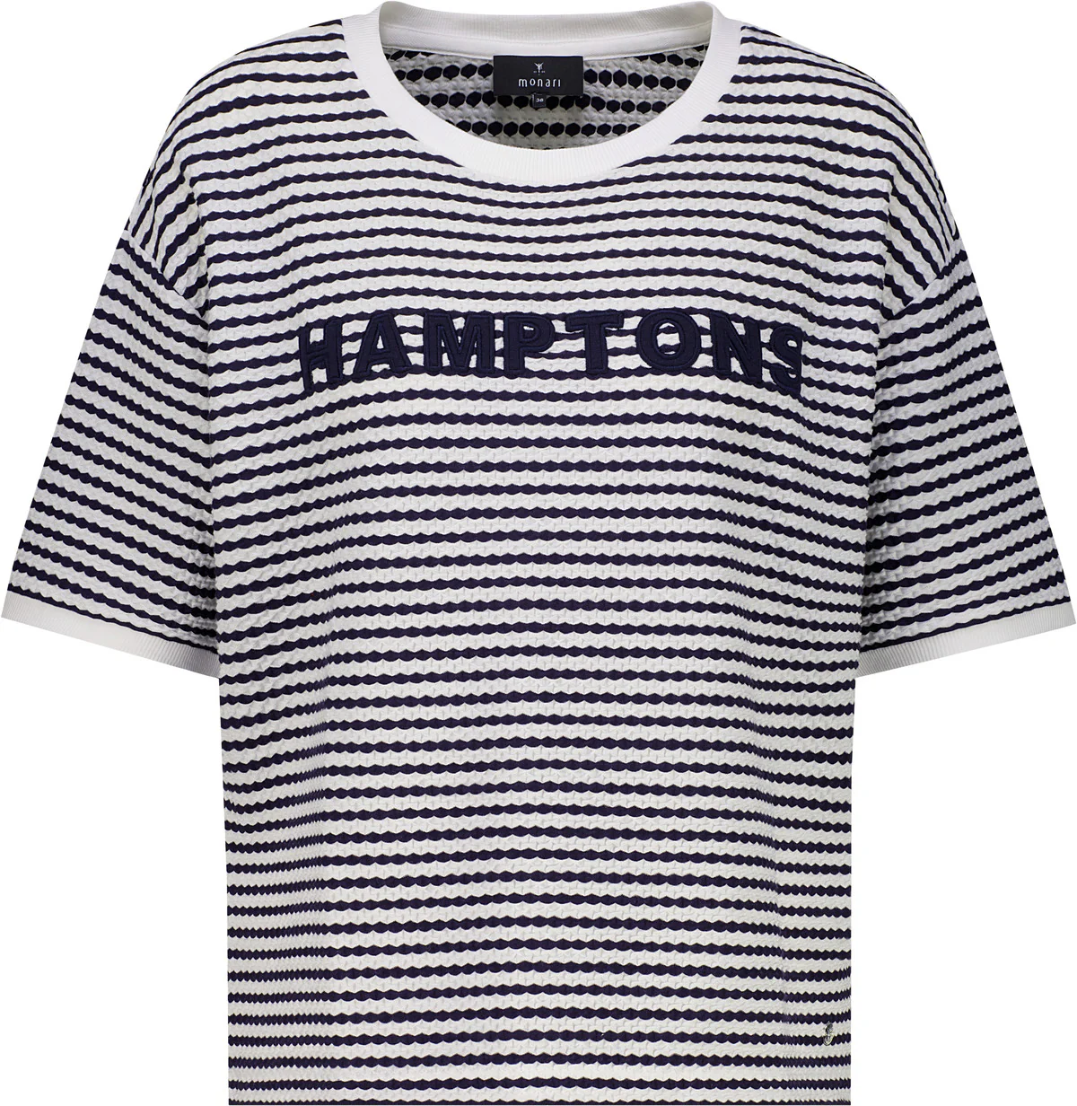 T-Shirt mit Struktur und Schriftzug
