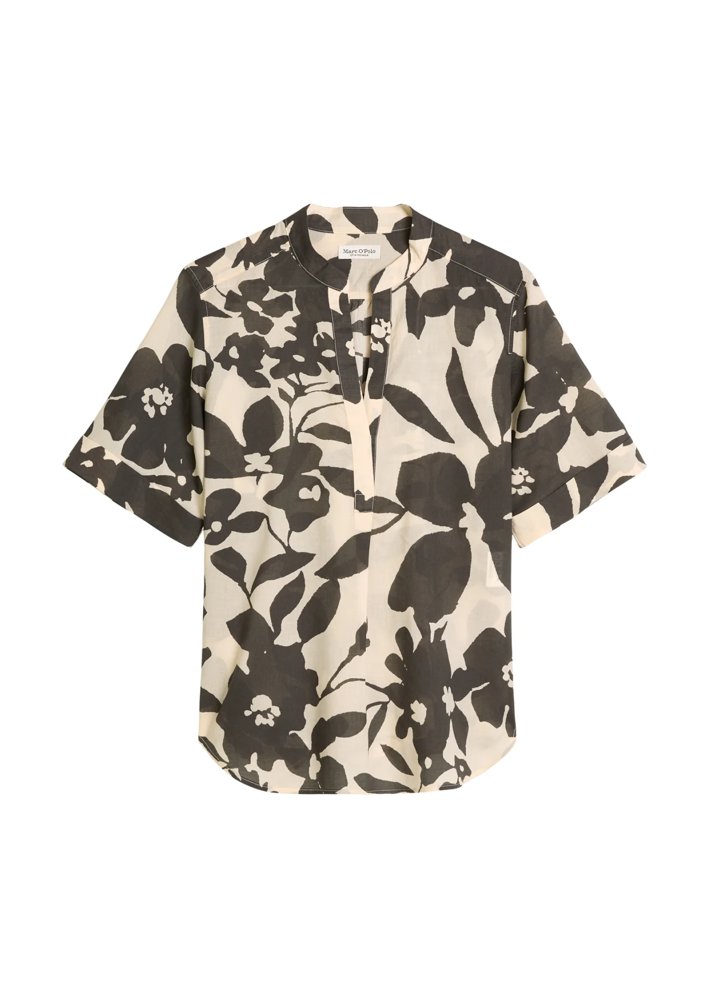 Bluse relaxed aus bedrucktem Baumwoll-Voile