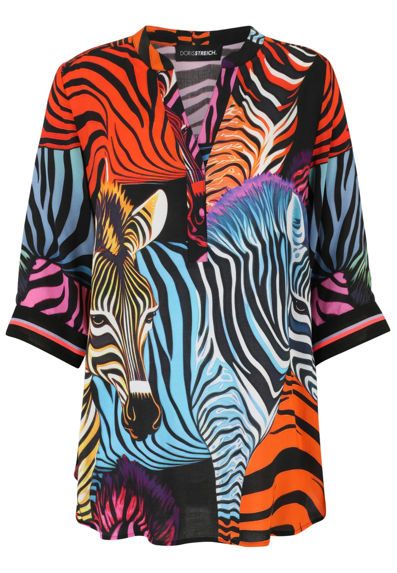 Schlupfbluse mit Zebra Muster