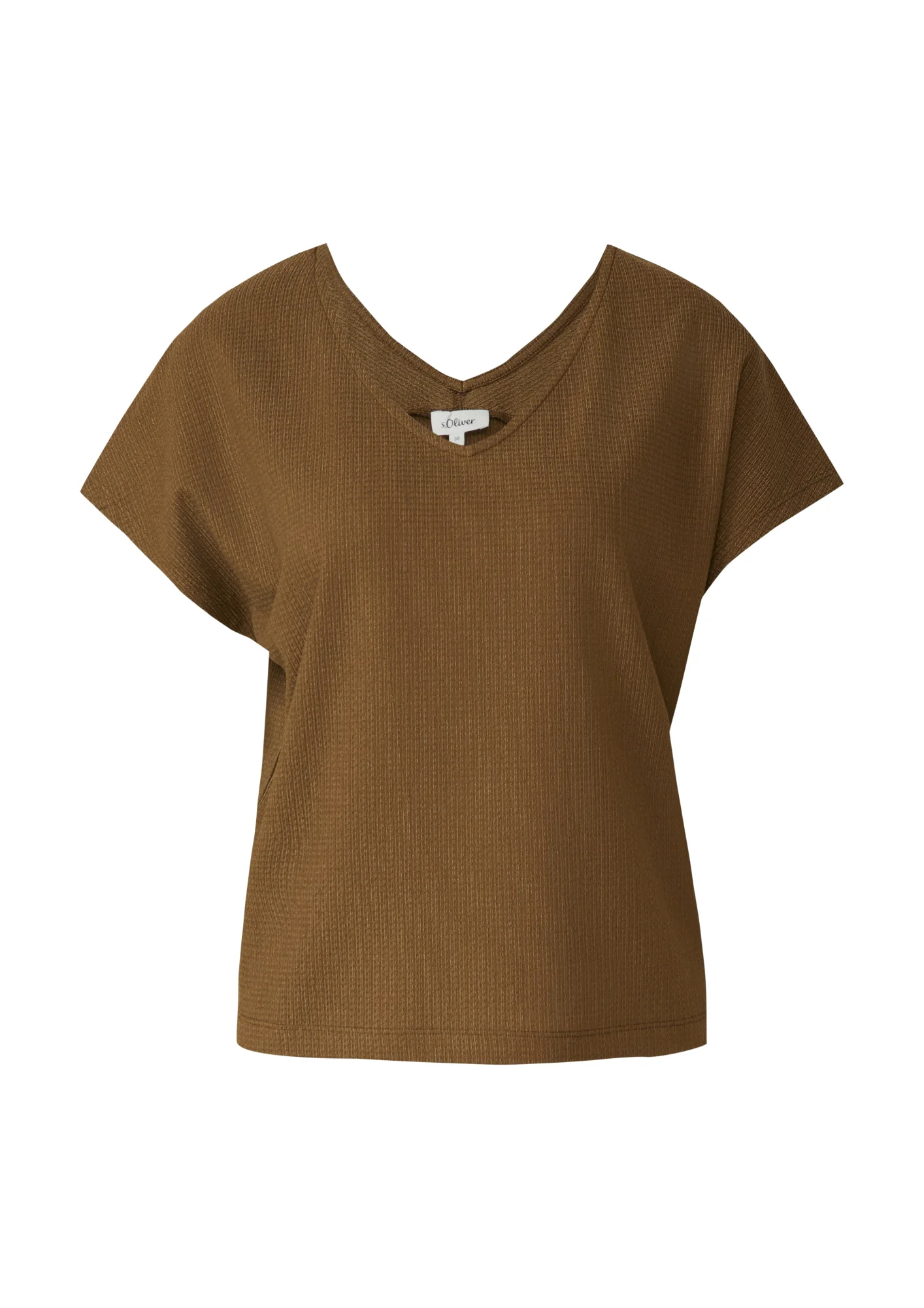 Strukturiertes V-Neck-T-Shirt - Image 3