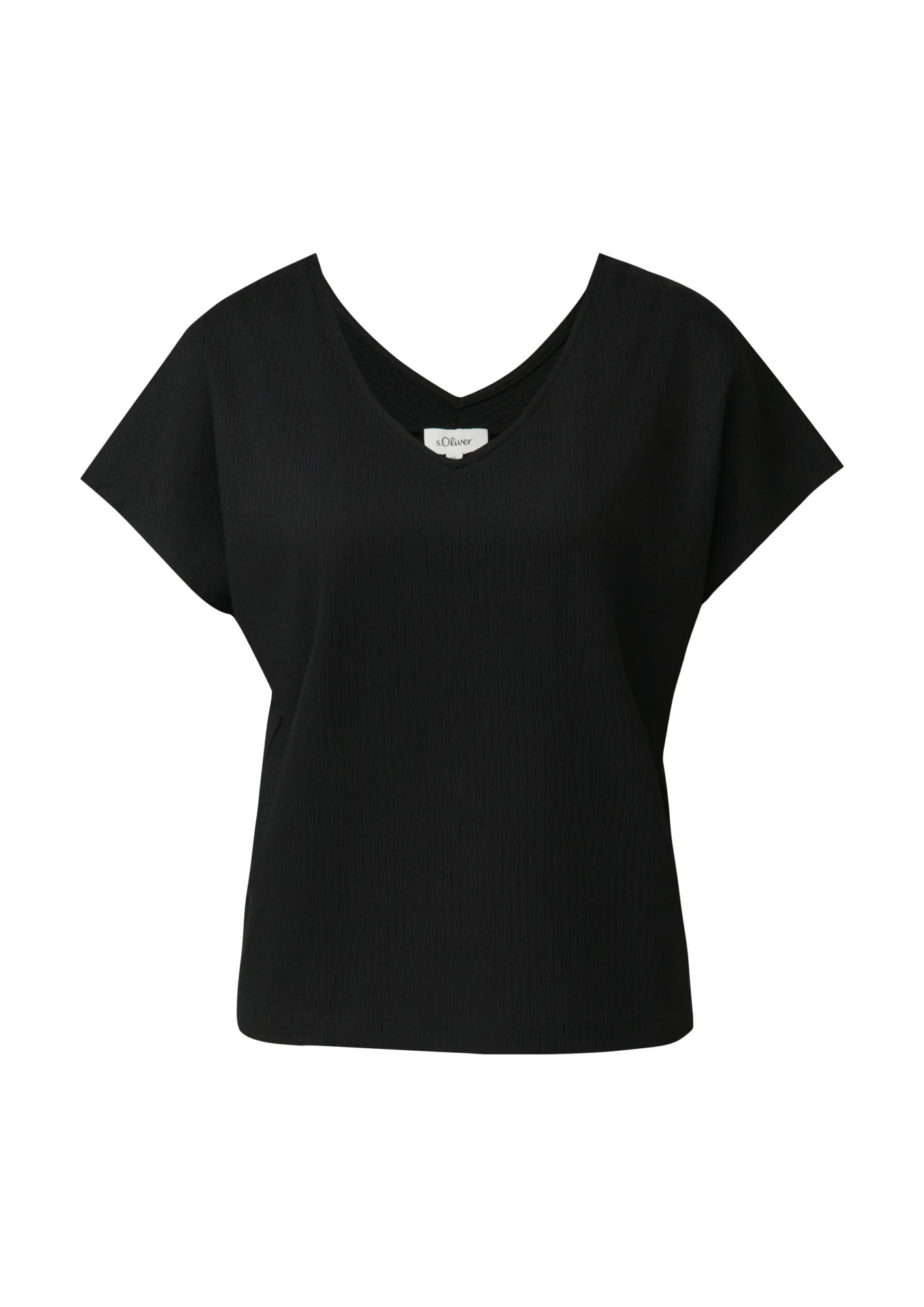 Strukturiertes V-Neck-T-Shirt - Image 6