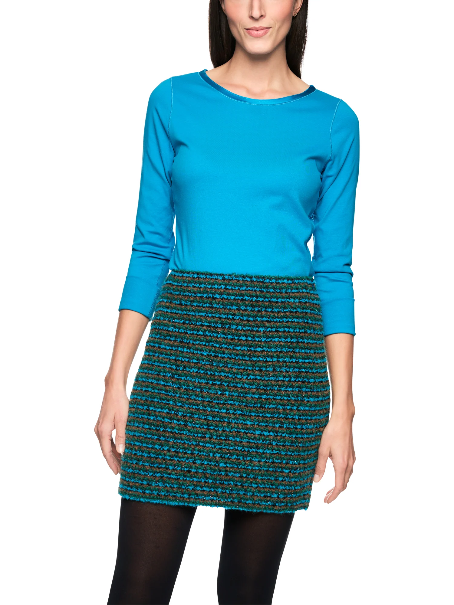Longsleeve mit Seidenblende - Image 2