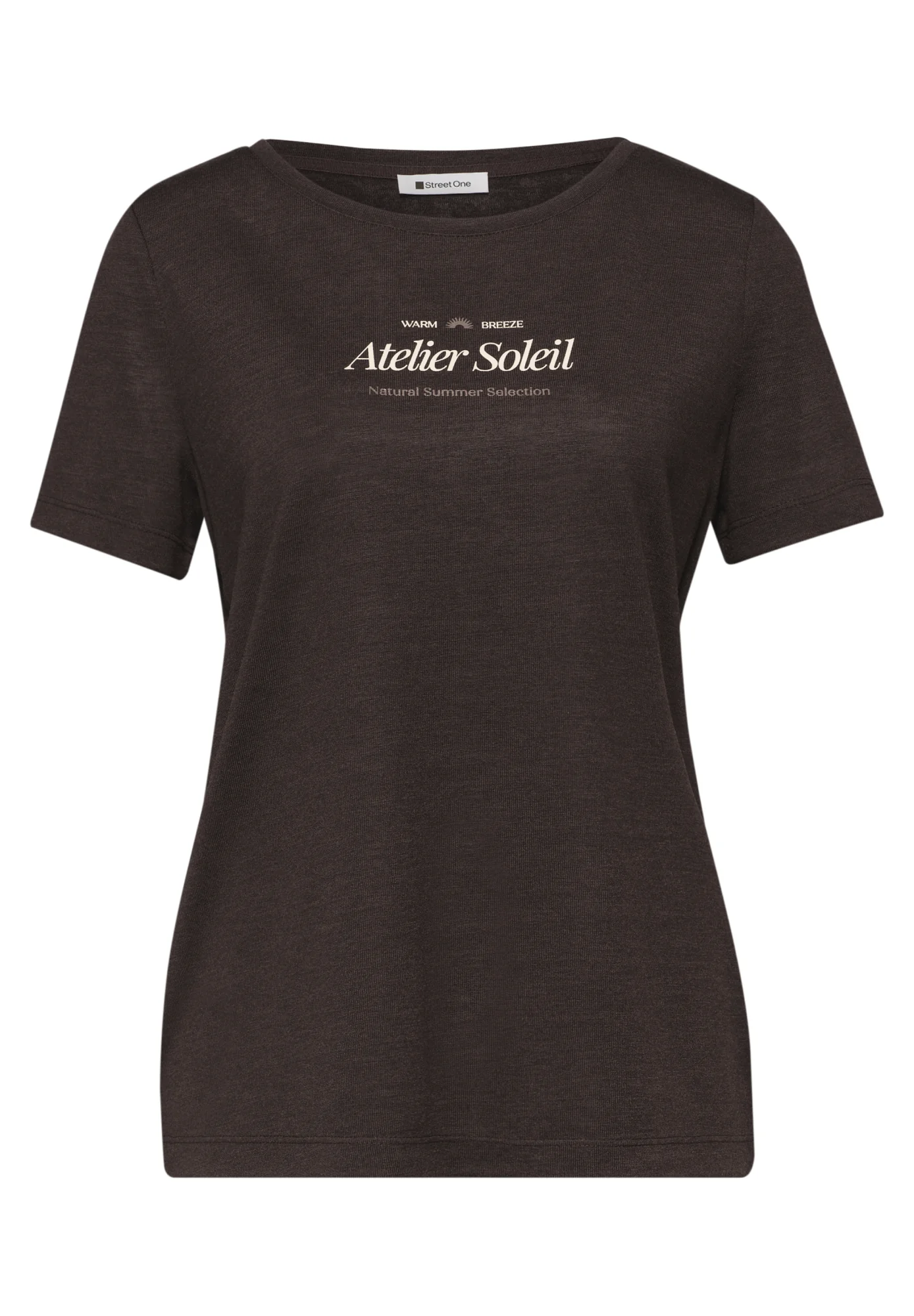 T-Shirt mit Rundhals und Wording