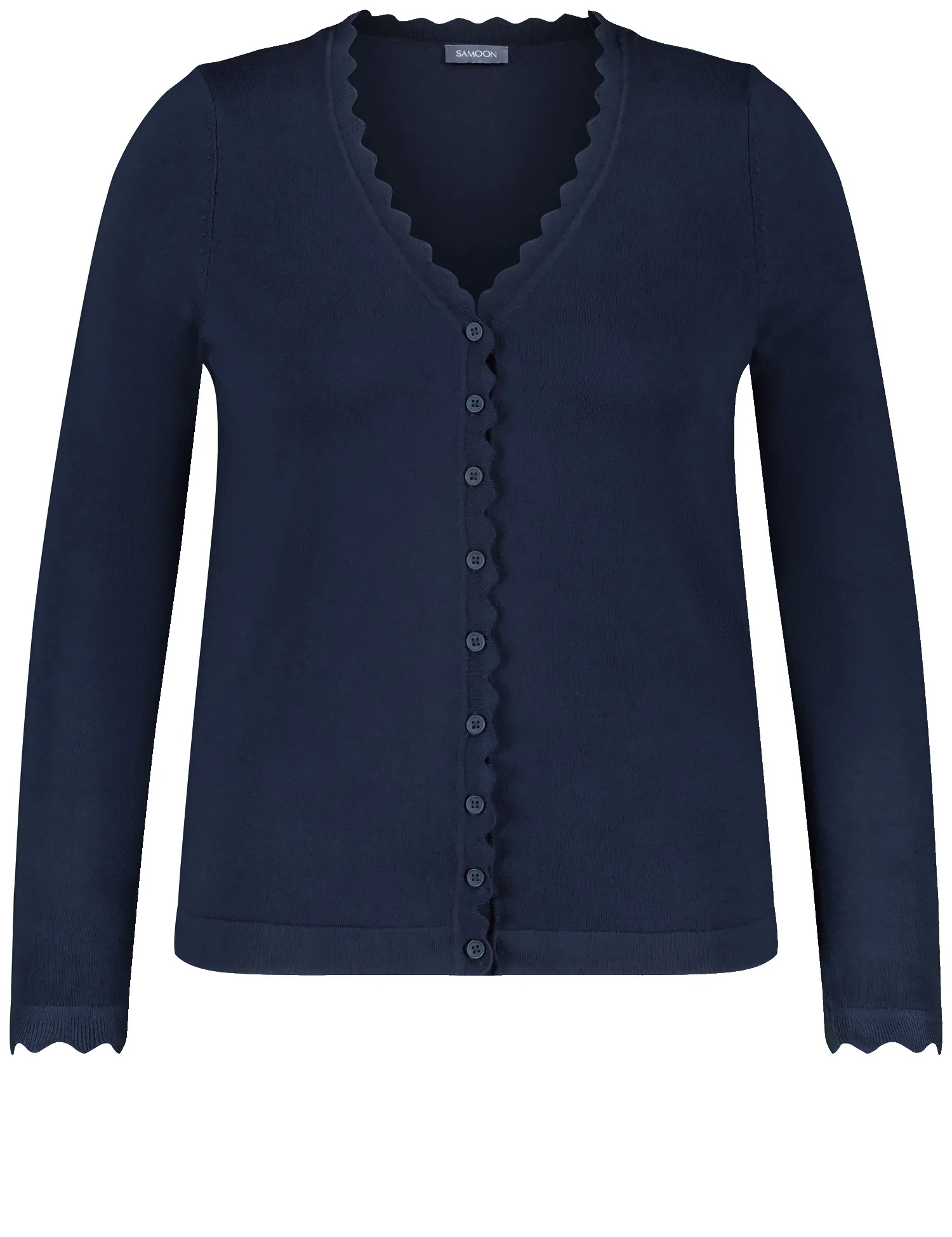 Strickjacke mit Wellenkanten