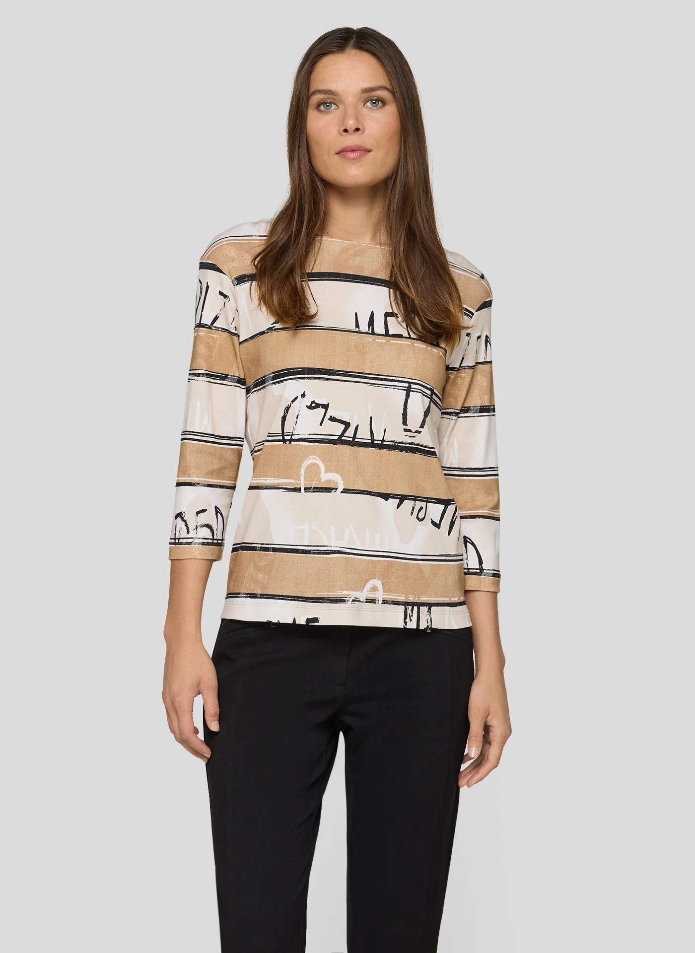 3/4 Arm Shirt mit Streifen - Image 2