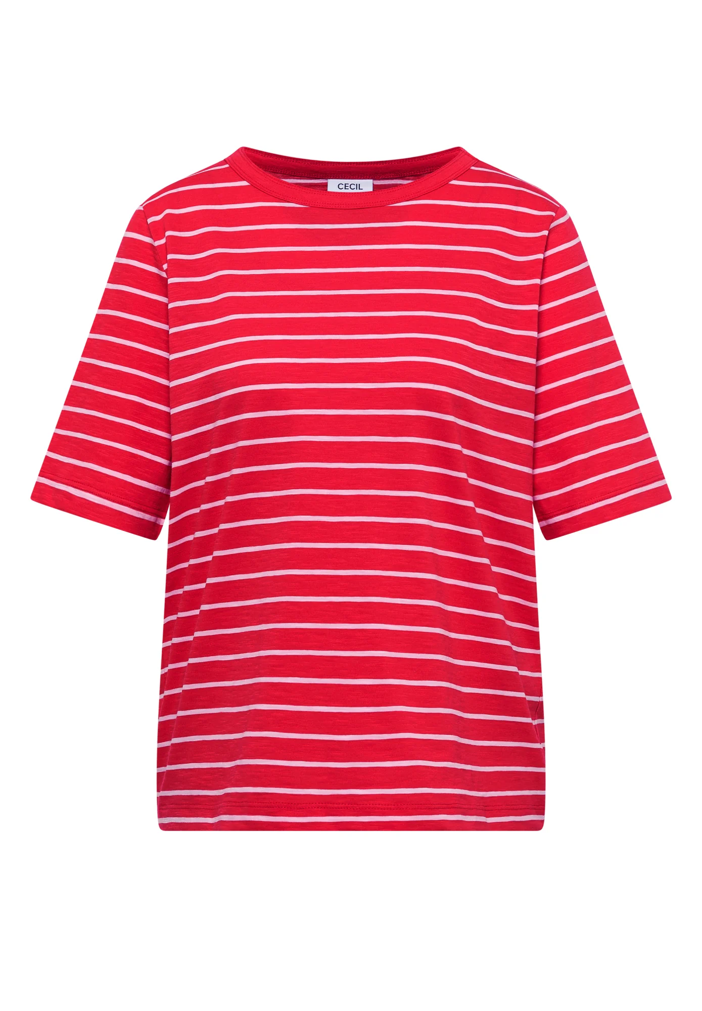 T-Shirt mit Boatneck und Streifen