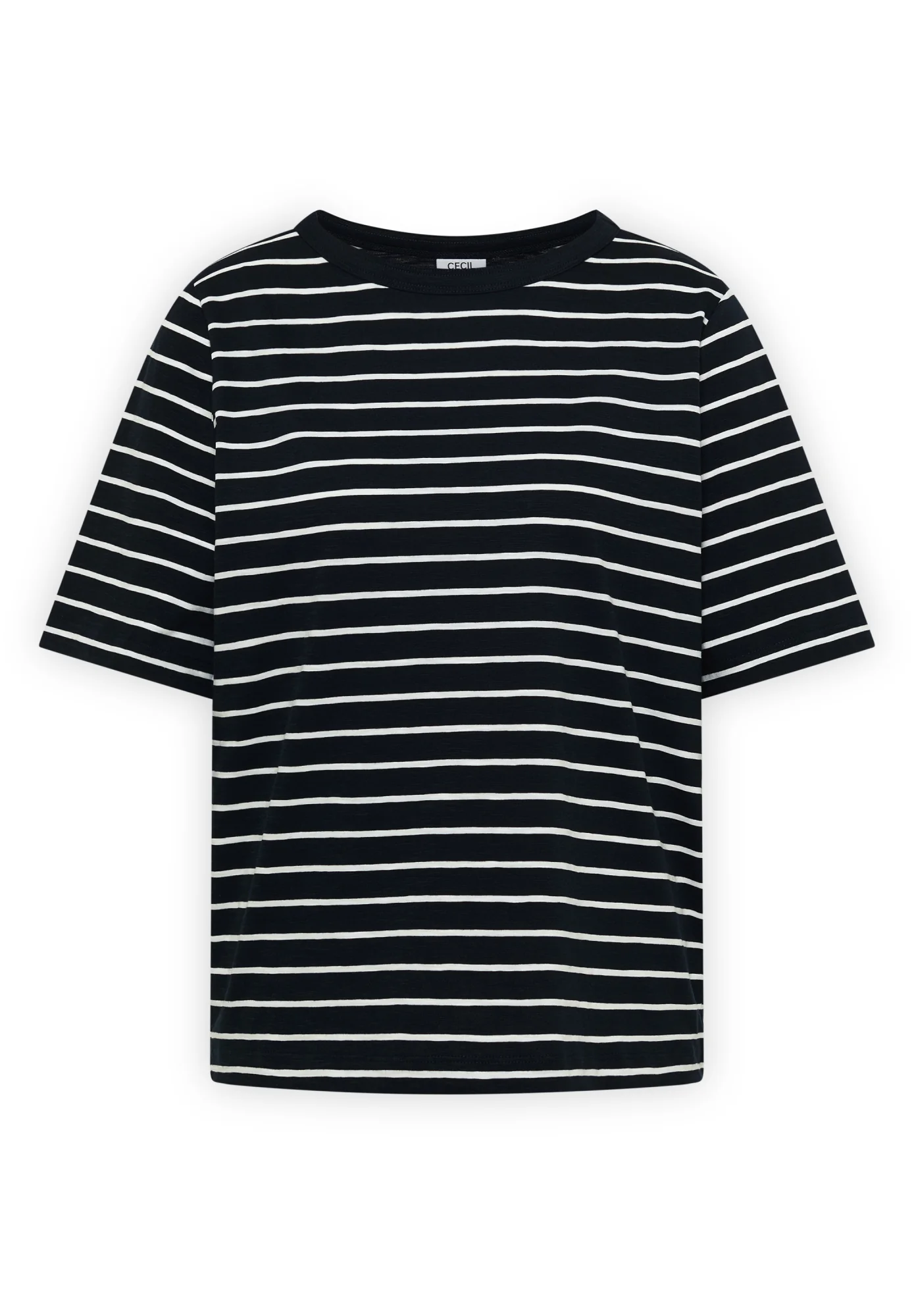 T-Shirt mit Boatneck und Streifen - Image 2
