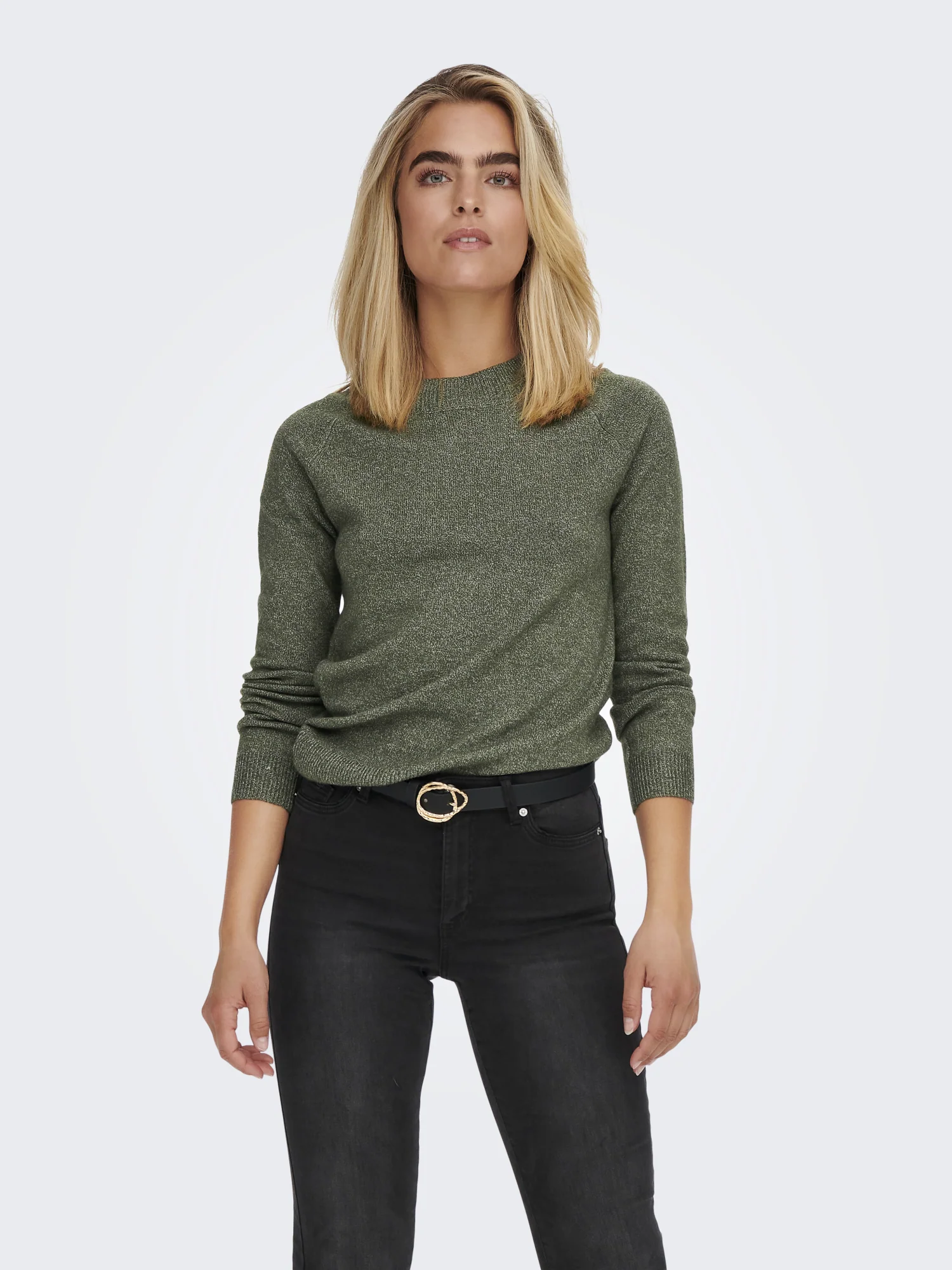 Einfarbiger Strickpullover - Image 3