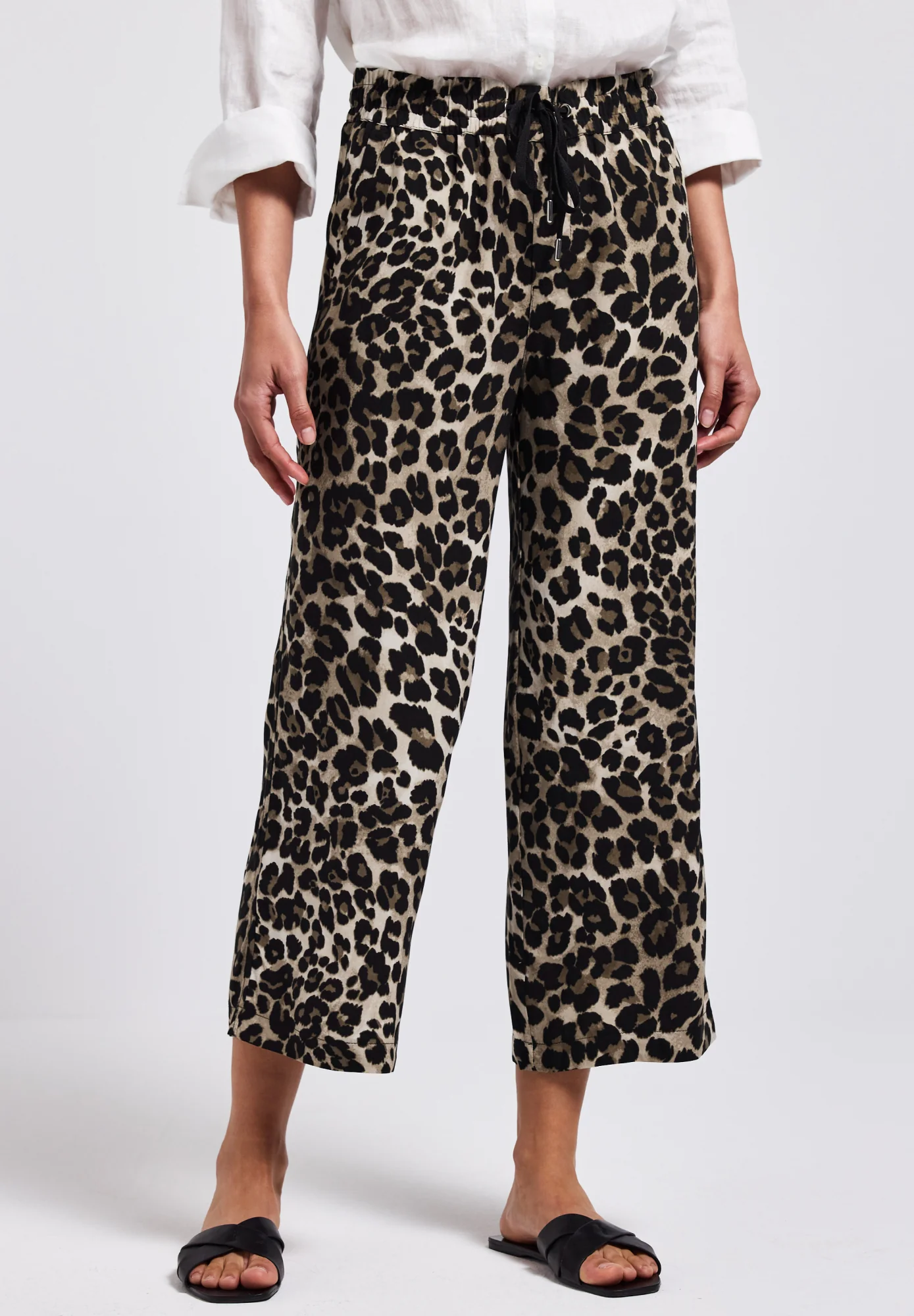 Gemusterte Wide Leg Hose - Image 2