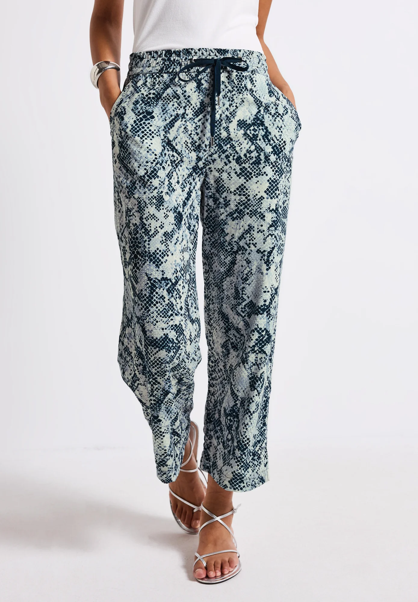 Gemusterte Wide Leg Hose - Image 3