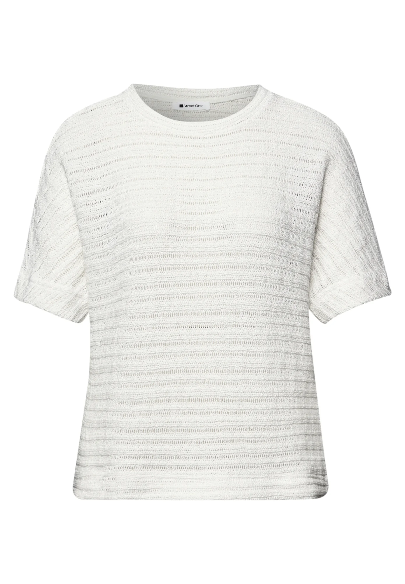 T-Shirt mit Rundhals und Struktur