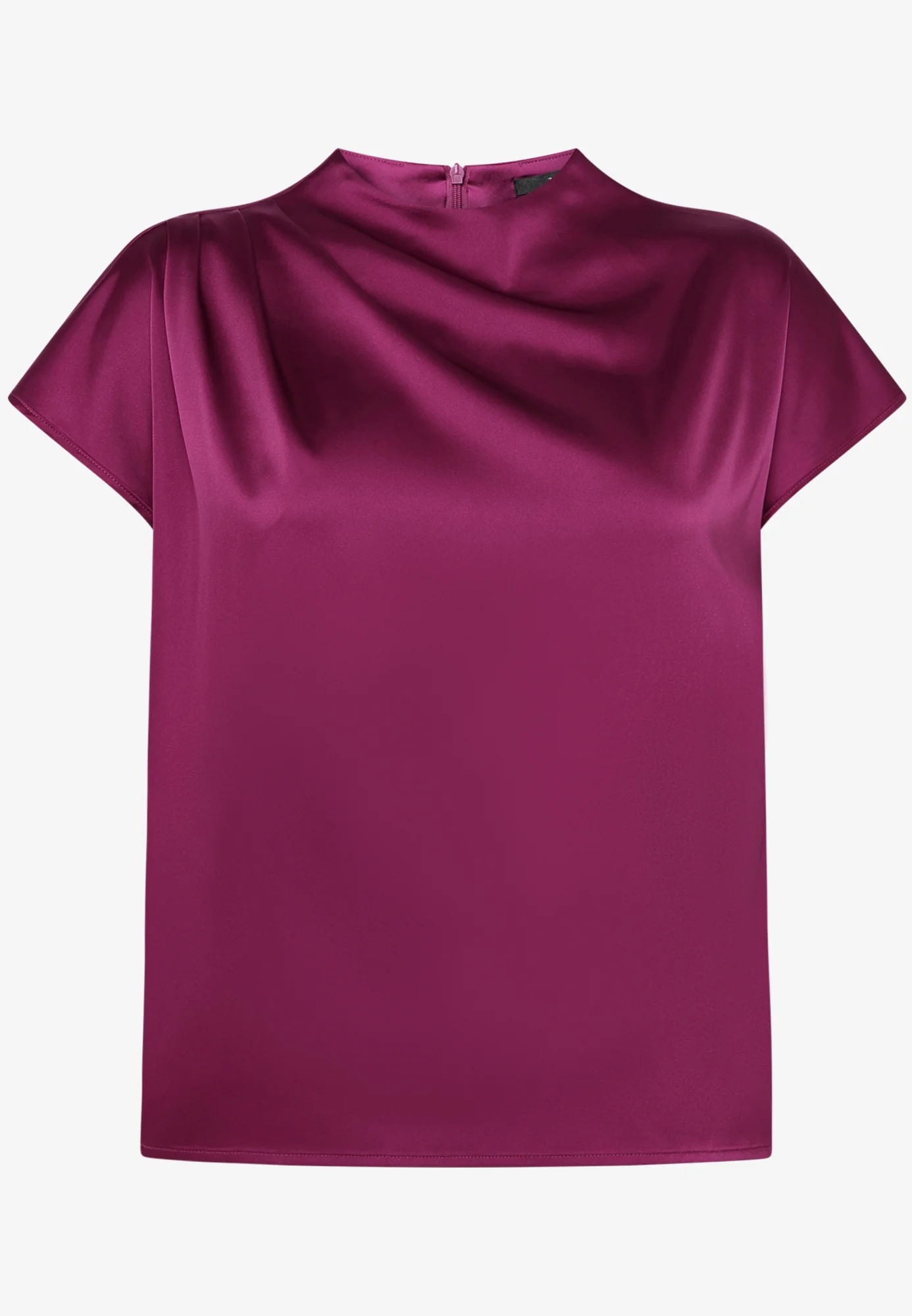 Satin-Bluse mit Kragen