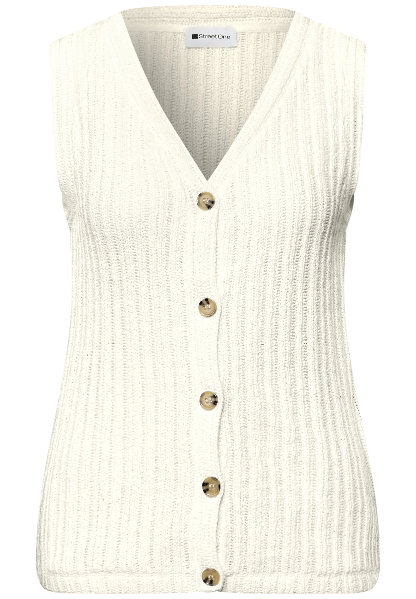 Weste mit V-Neck und Knopfleiste - Image 2